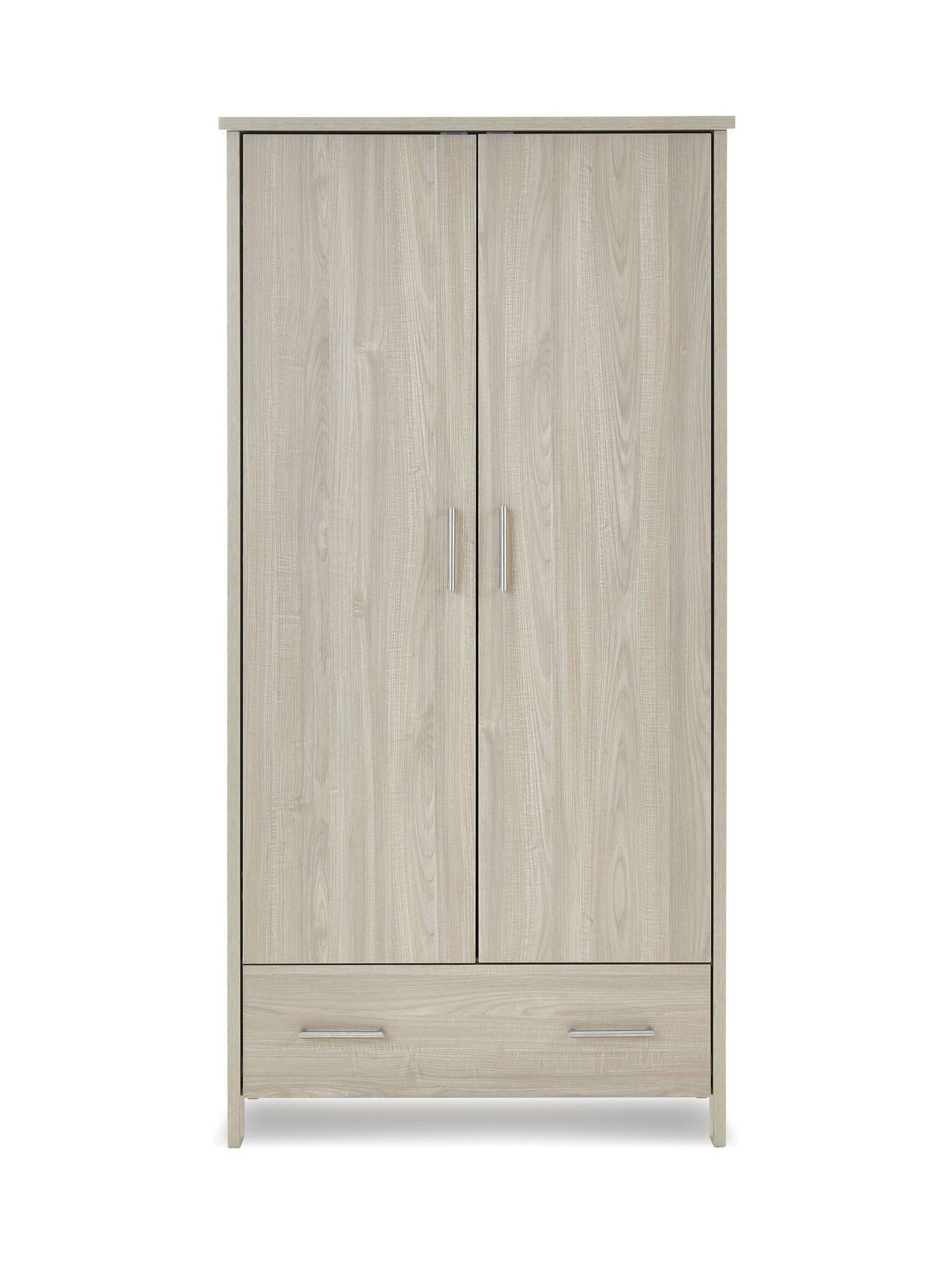 Obaby Grey Wash Nika Double Wardrobe