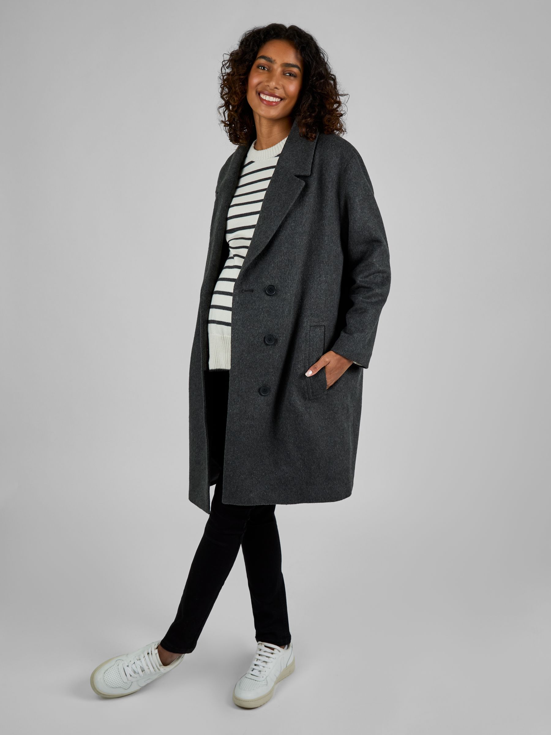 Grey Maternity Tailored Coat