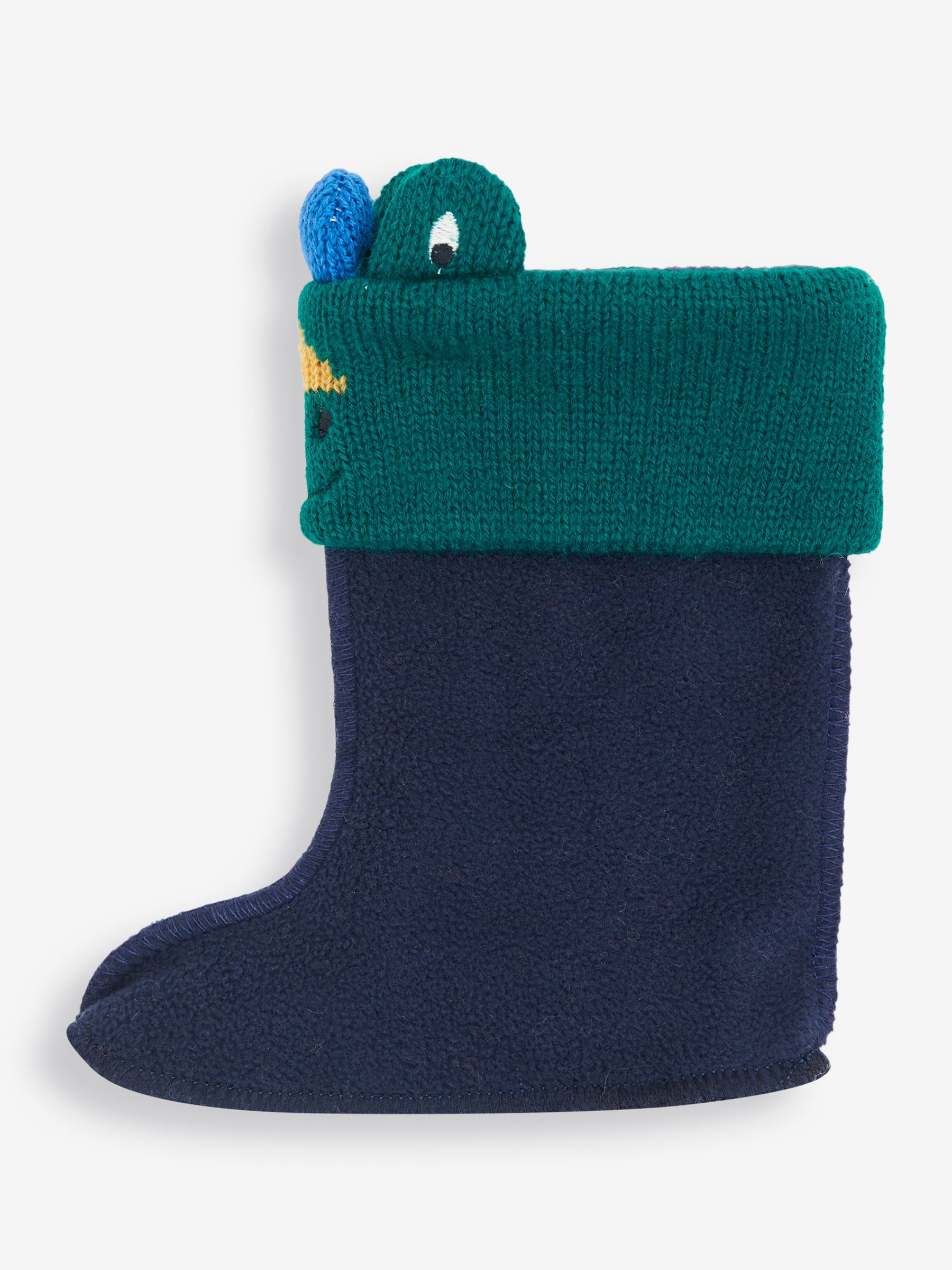 Navy Blue Dino Welly Liners Socks