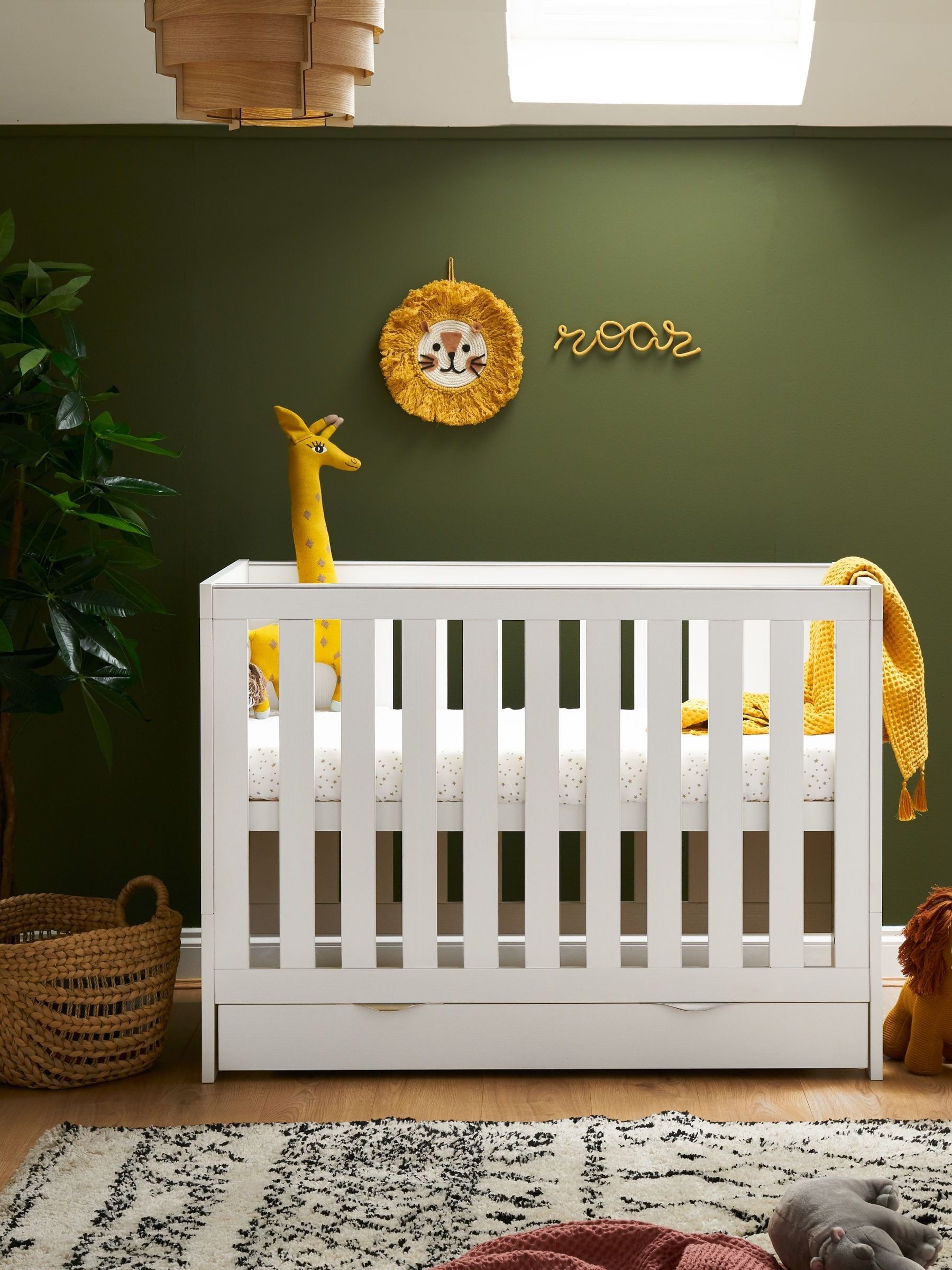 Obaby White Nika 120 x 60cm Under Drawer