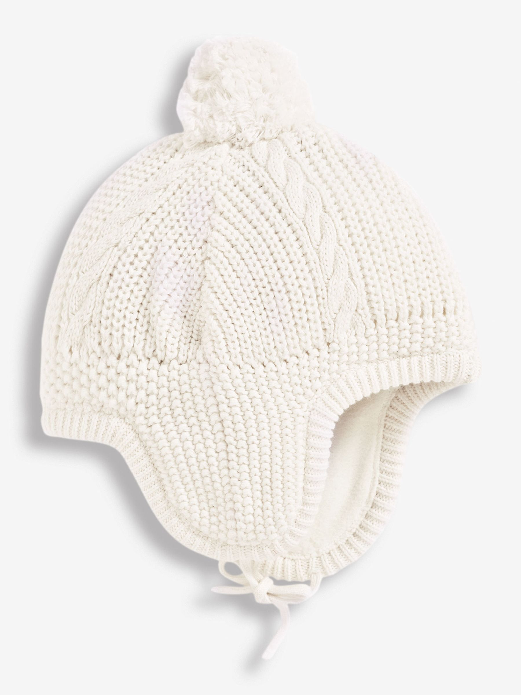 Cream Cosy Cable Knitted Hat