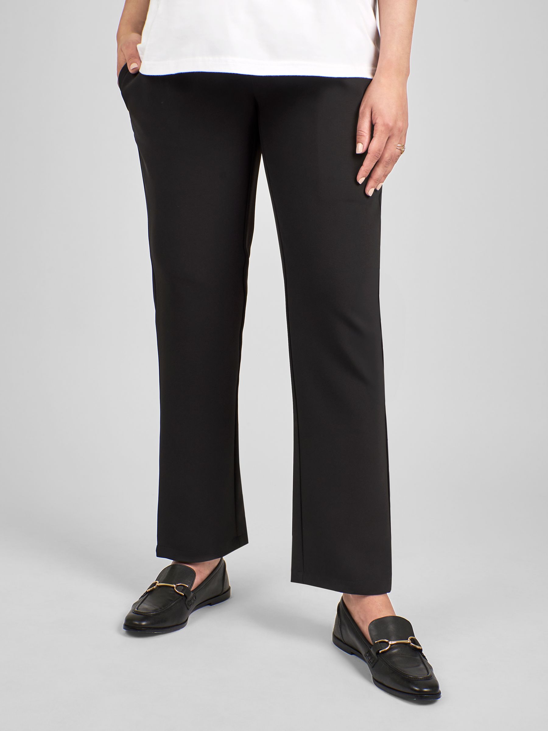 Black Maternity Straight Leg Trousers