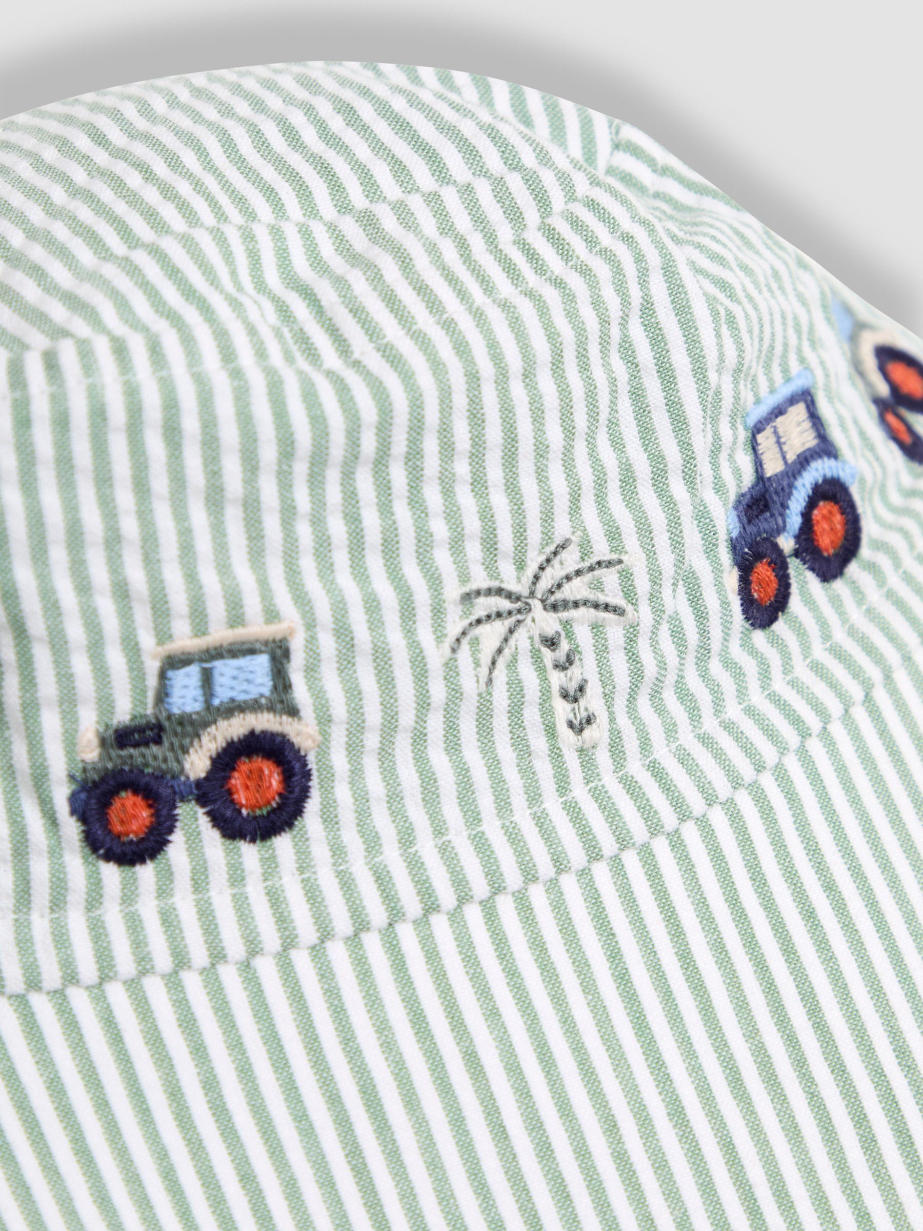 Khaki Green Tractor Reversible Sun Hat