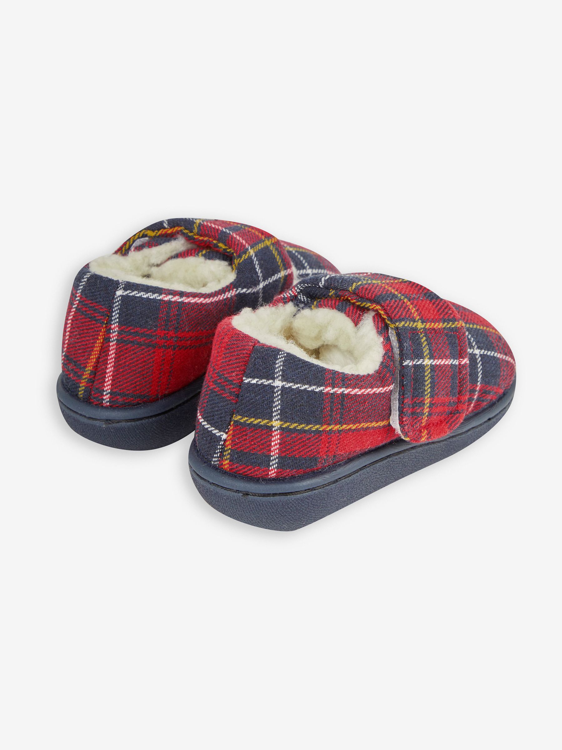 Red Tartan Slipper Shoes