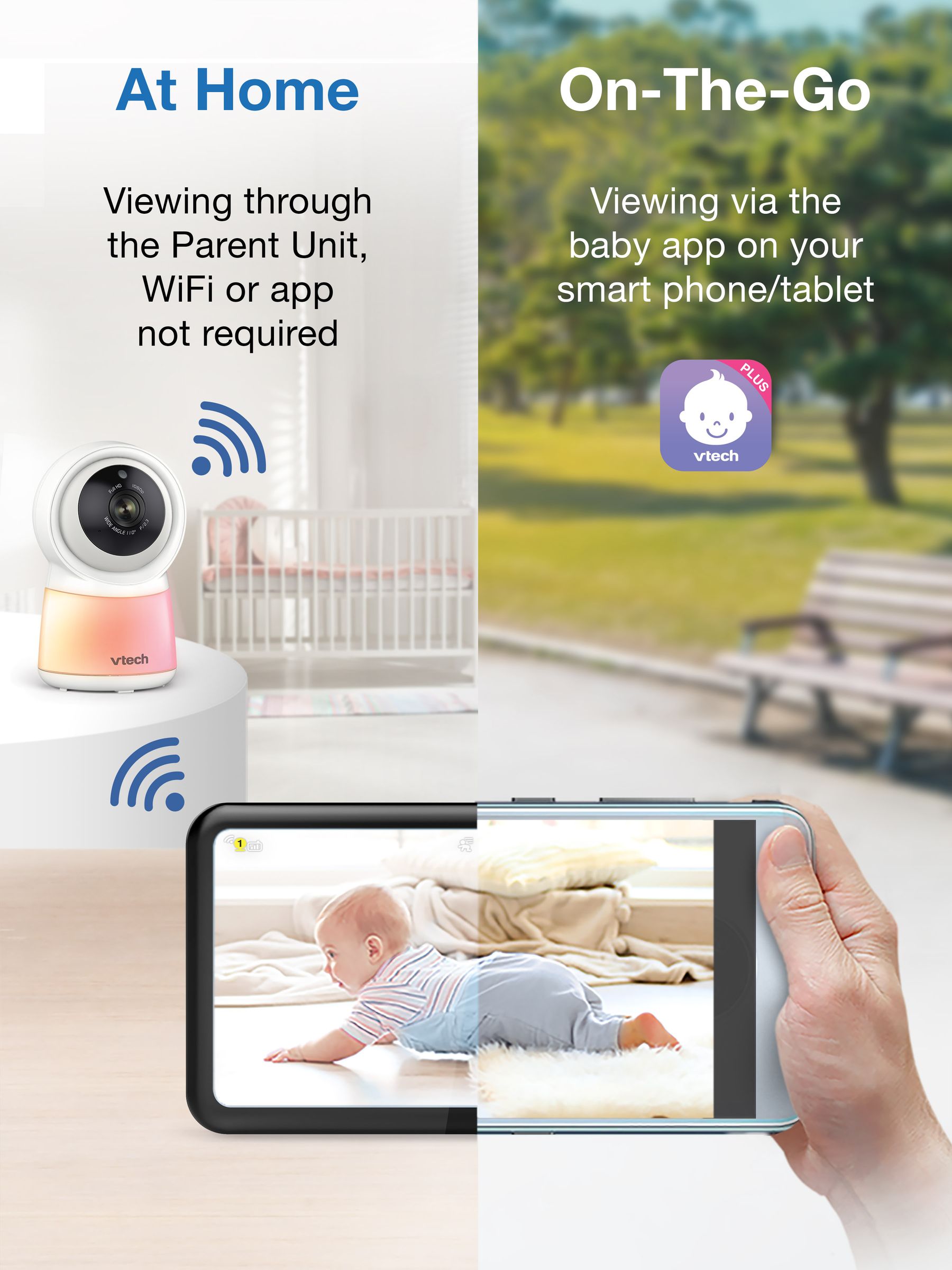 V-Tech RM5755HD 5 inch Smart WiFi 1080p Video Baby Monitor