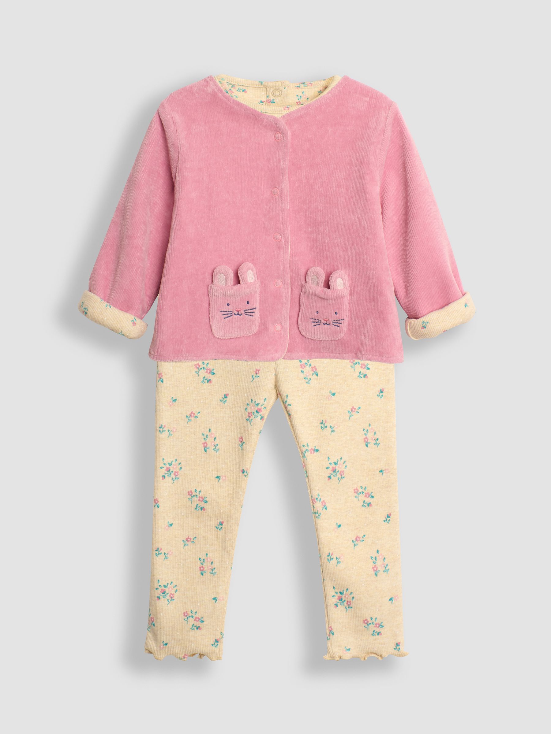 Natural 3-Piece Floral Body & Jacket Set