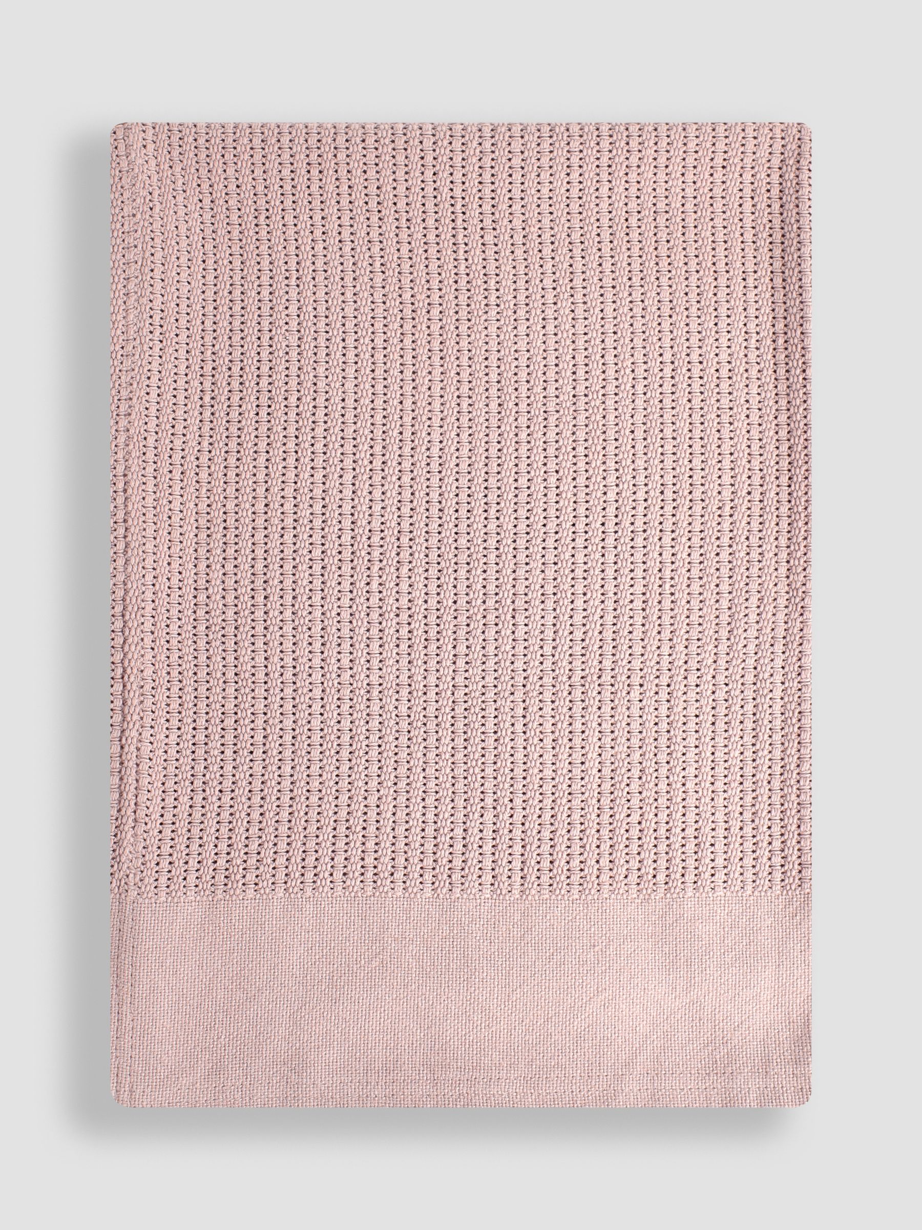 Personalised Pink Woven Cellular Blanket