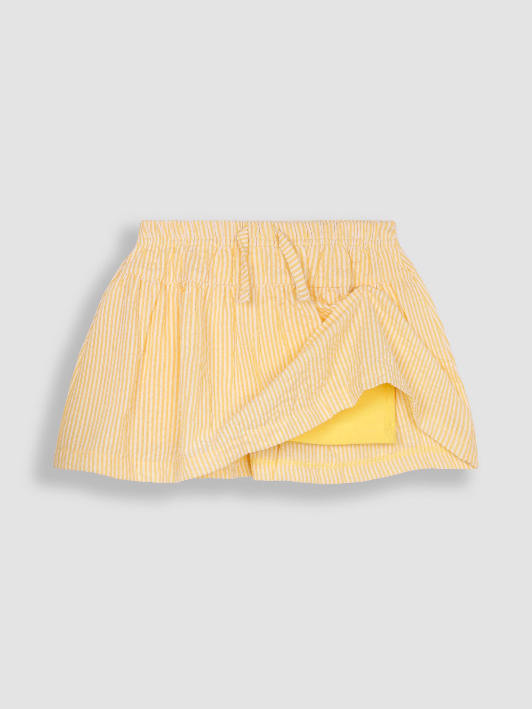 Yellow Seersucker Stripe Skort