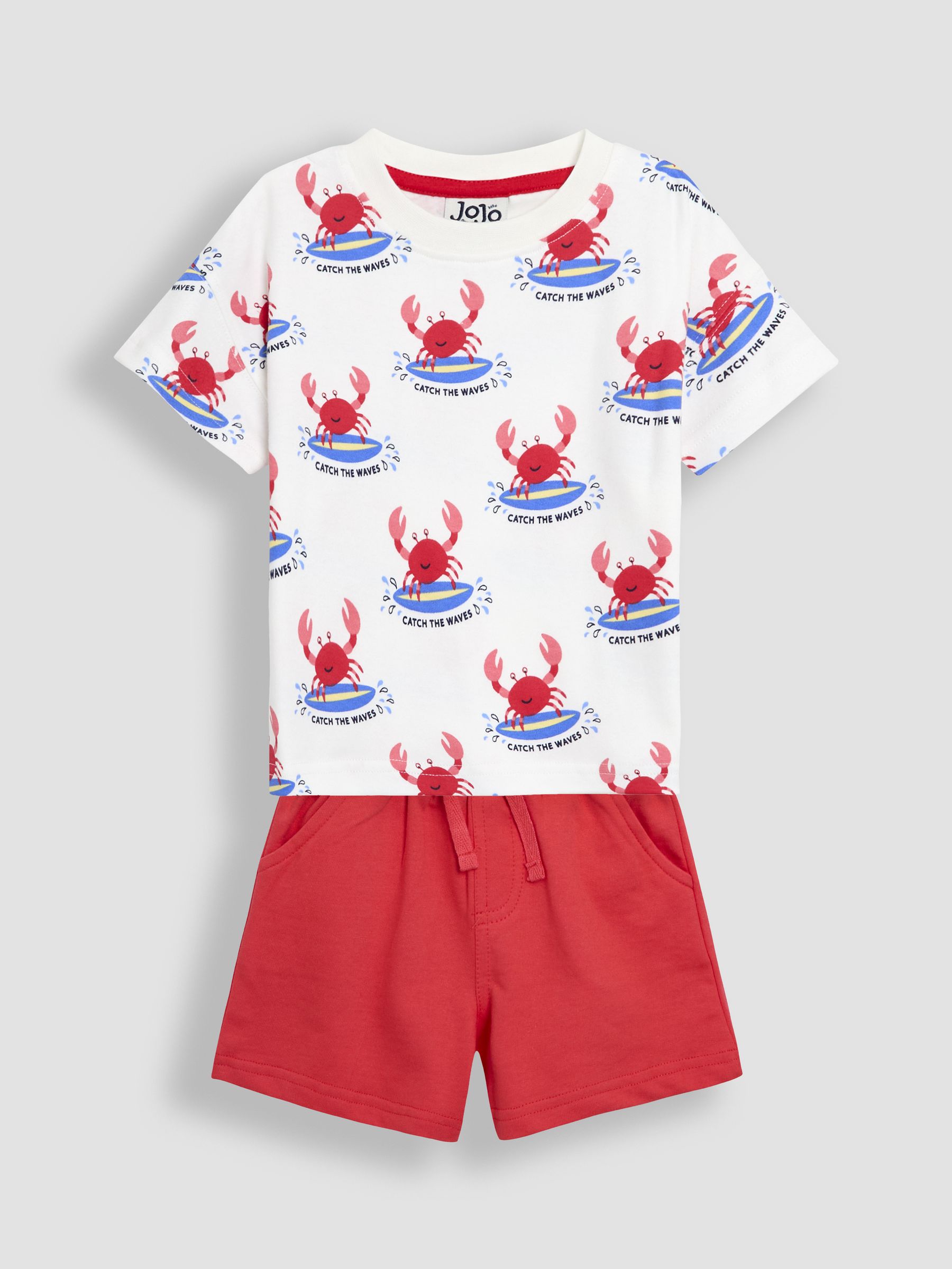 Ecru Crab 2-Piece Printed T-Shirt & Short Set