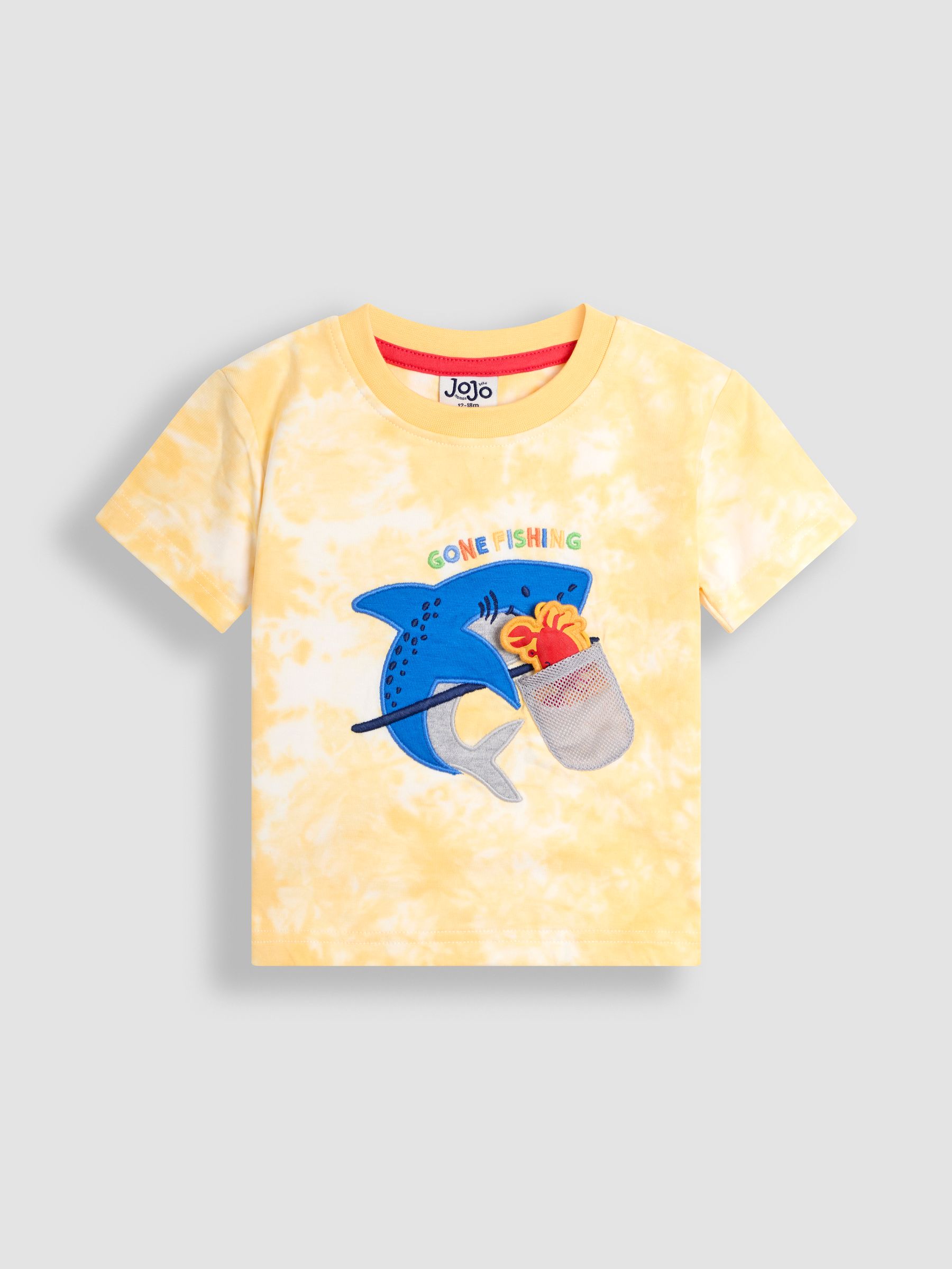 Yellow Shark Interactive Appliqué T-Shirt