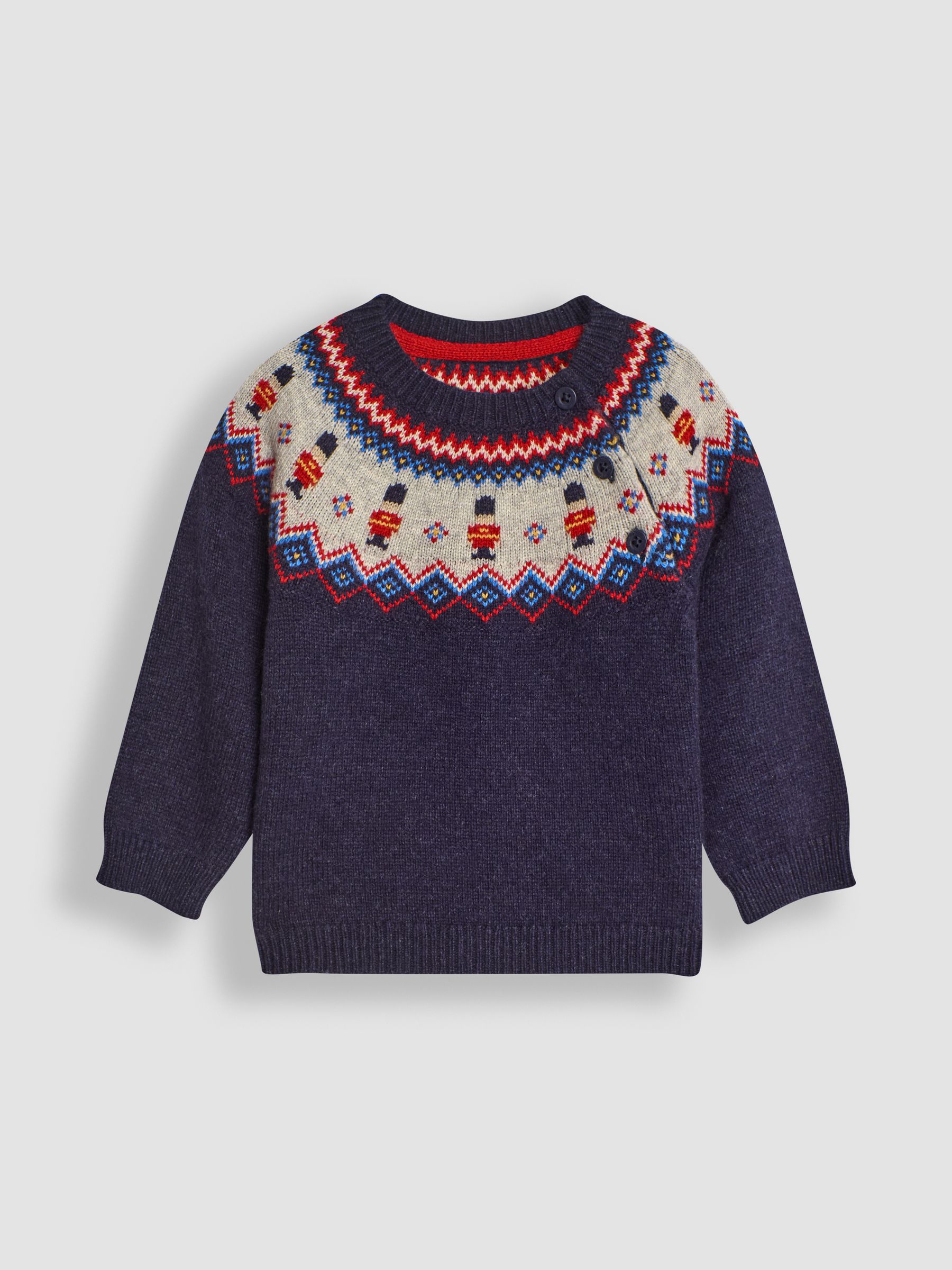 Navy Kings Guard Knit Fair Isle Jumper
