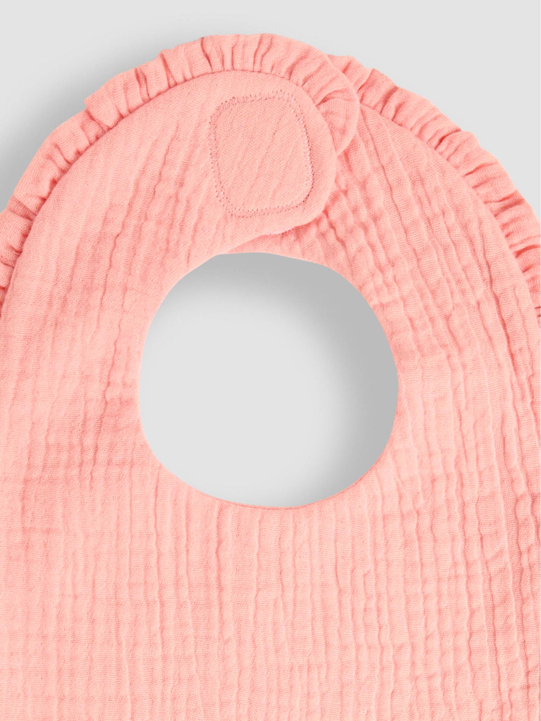 Pink Baby Muslin Frill Bib