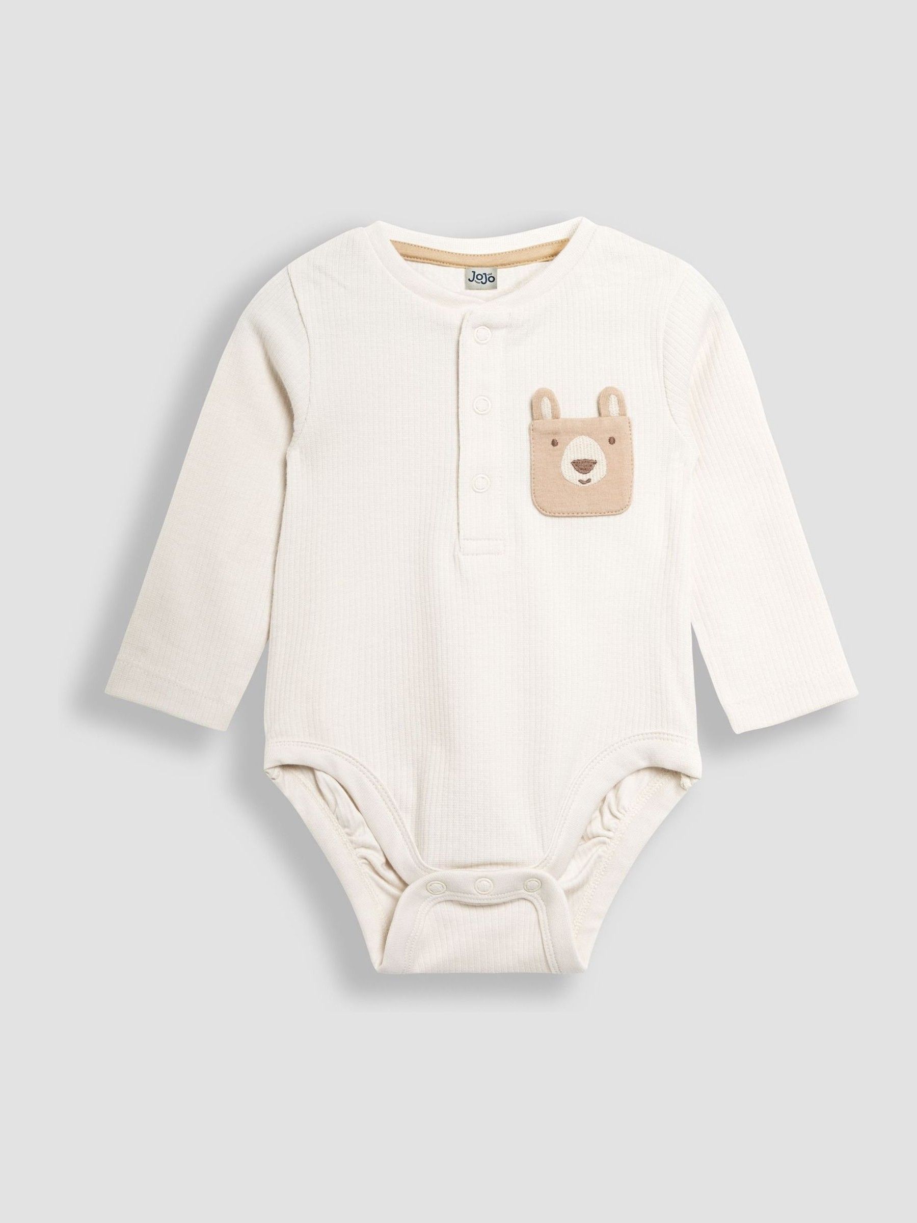 Natural Printed Bear And Appliqué Pocket Bodies 2 Pack