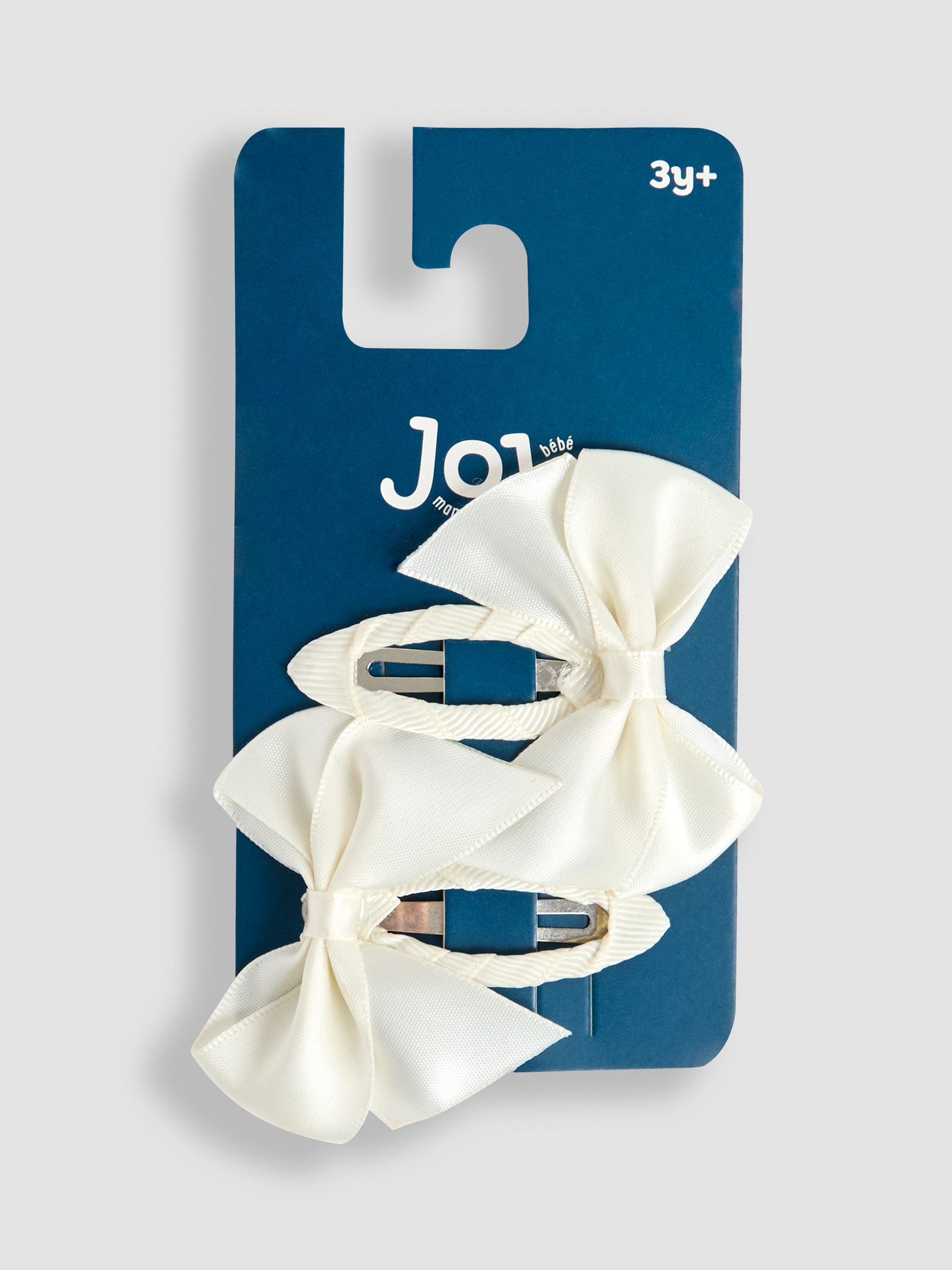 Cream Bow Hair Clips 2 Pack