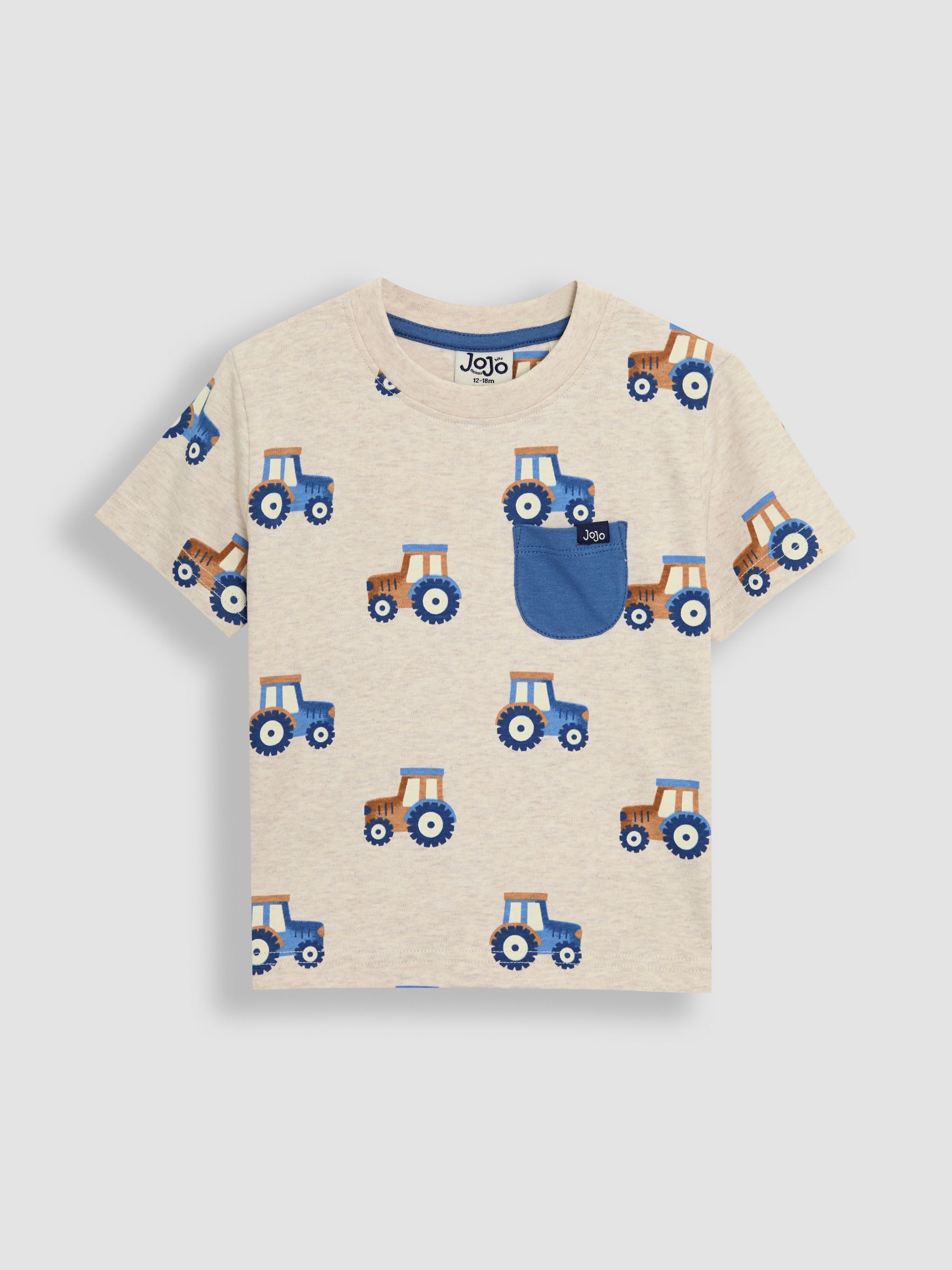 Natural Tractor 2-Piece Printed T-Shirt & Short Set
