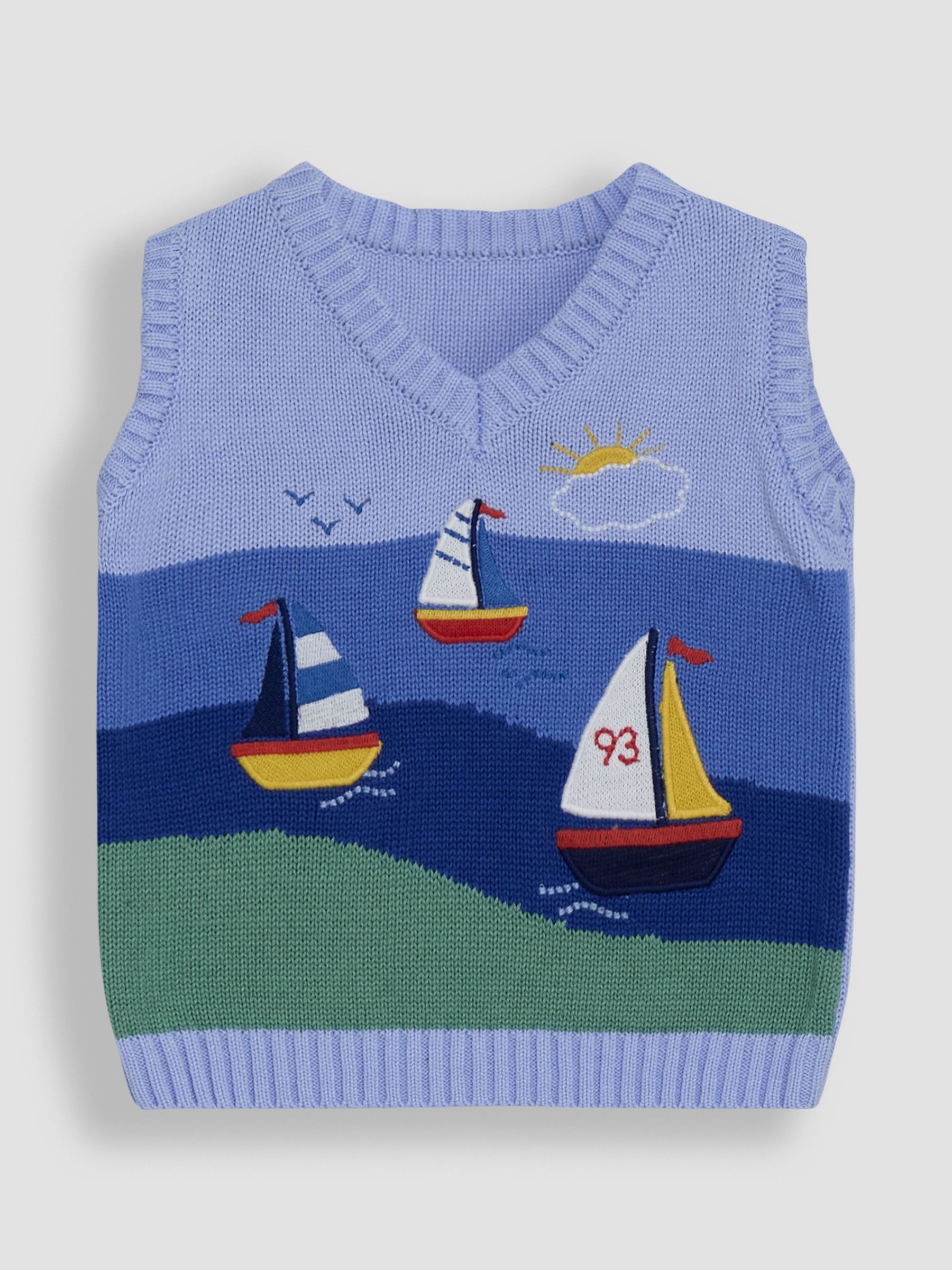 Blue Sailboat Scene Tank Top