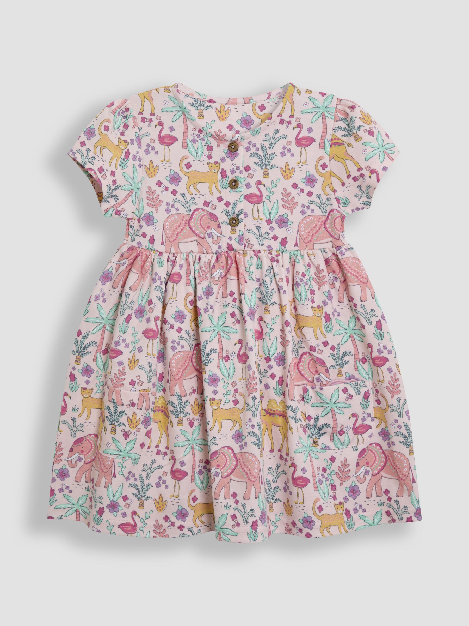 Yellow Duck Button Front Dress
