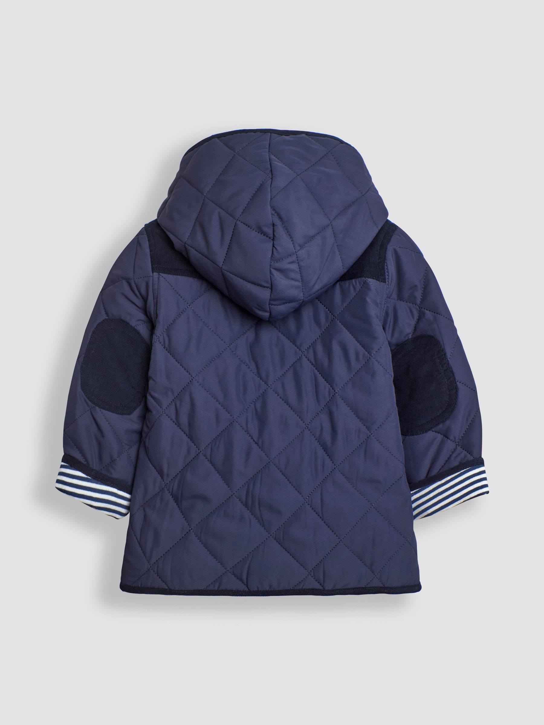 Navy Stripe Quilted Jacket