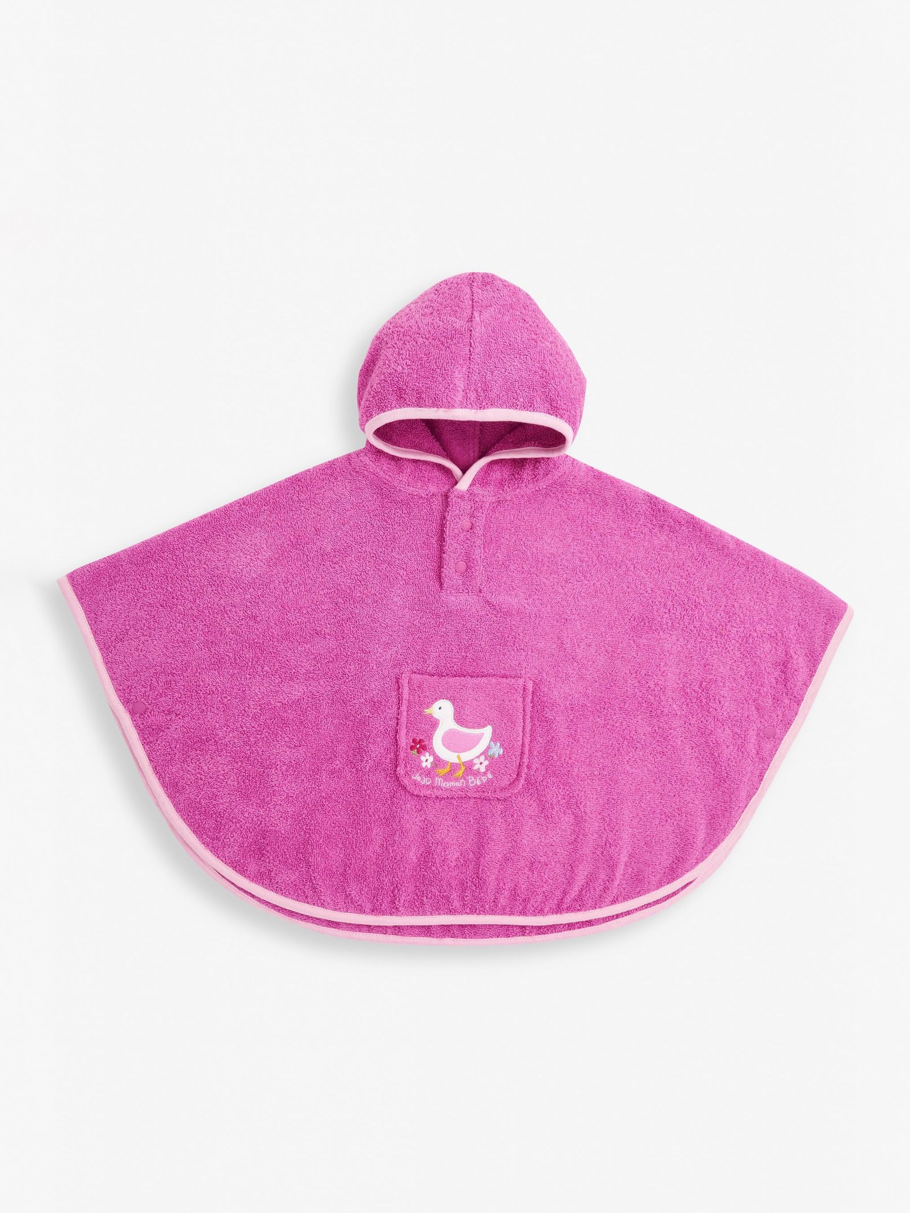 Personalised Towelling Poncho in Pink