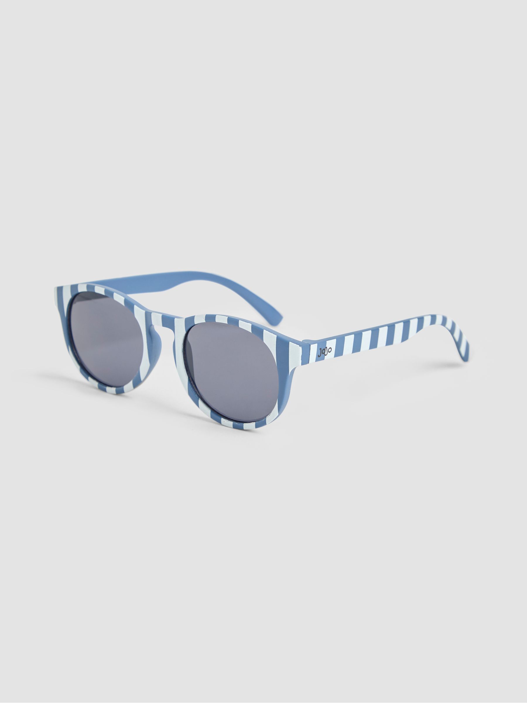 Blue Rounded Sunglasses