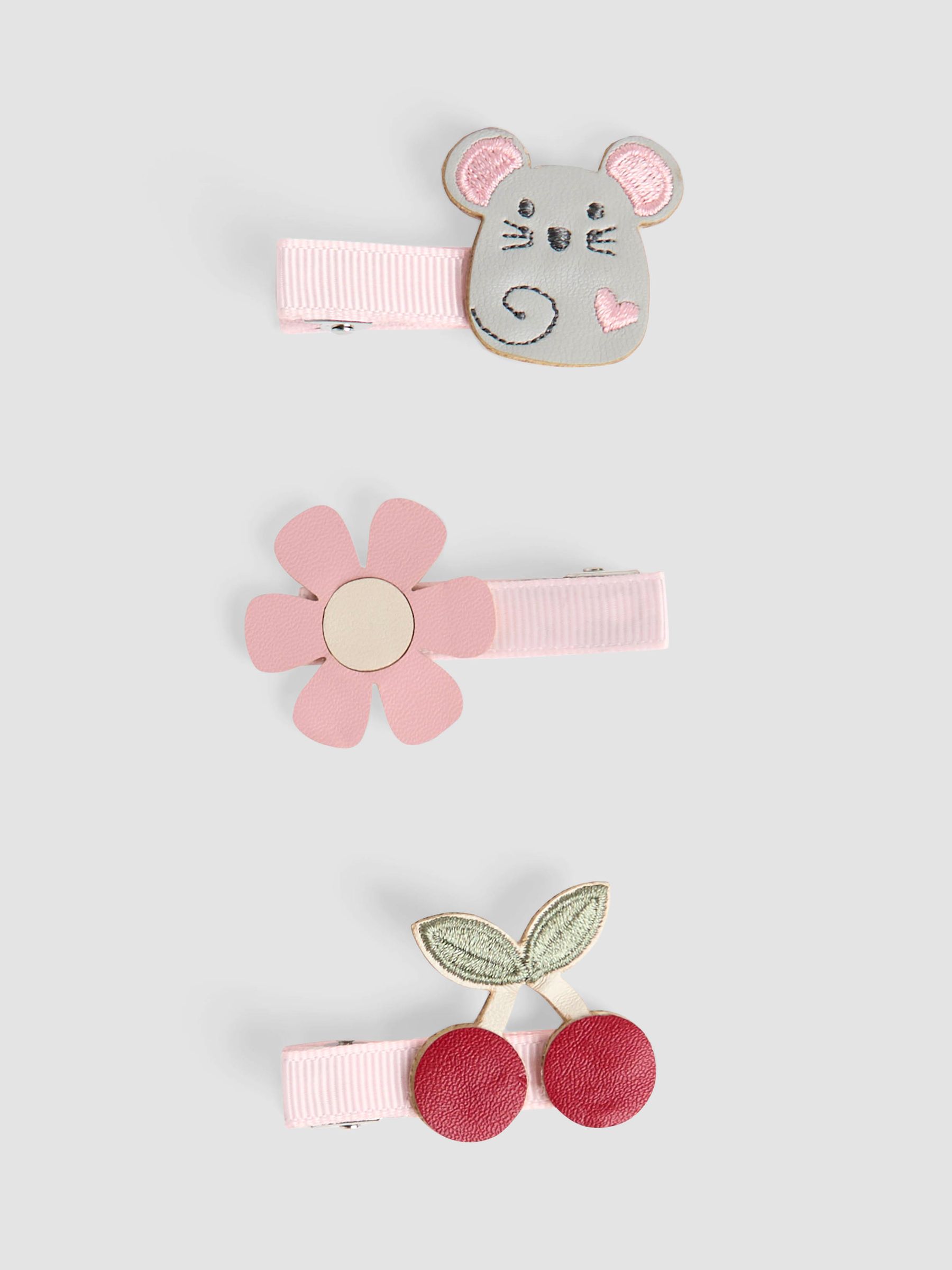 Pink 3 Pack Mouse Clips