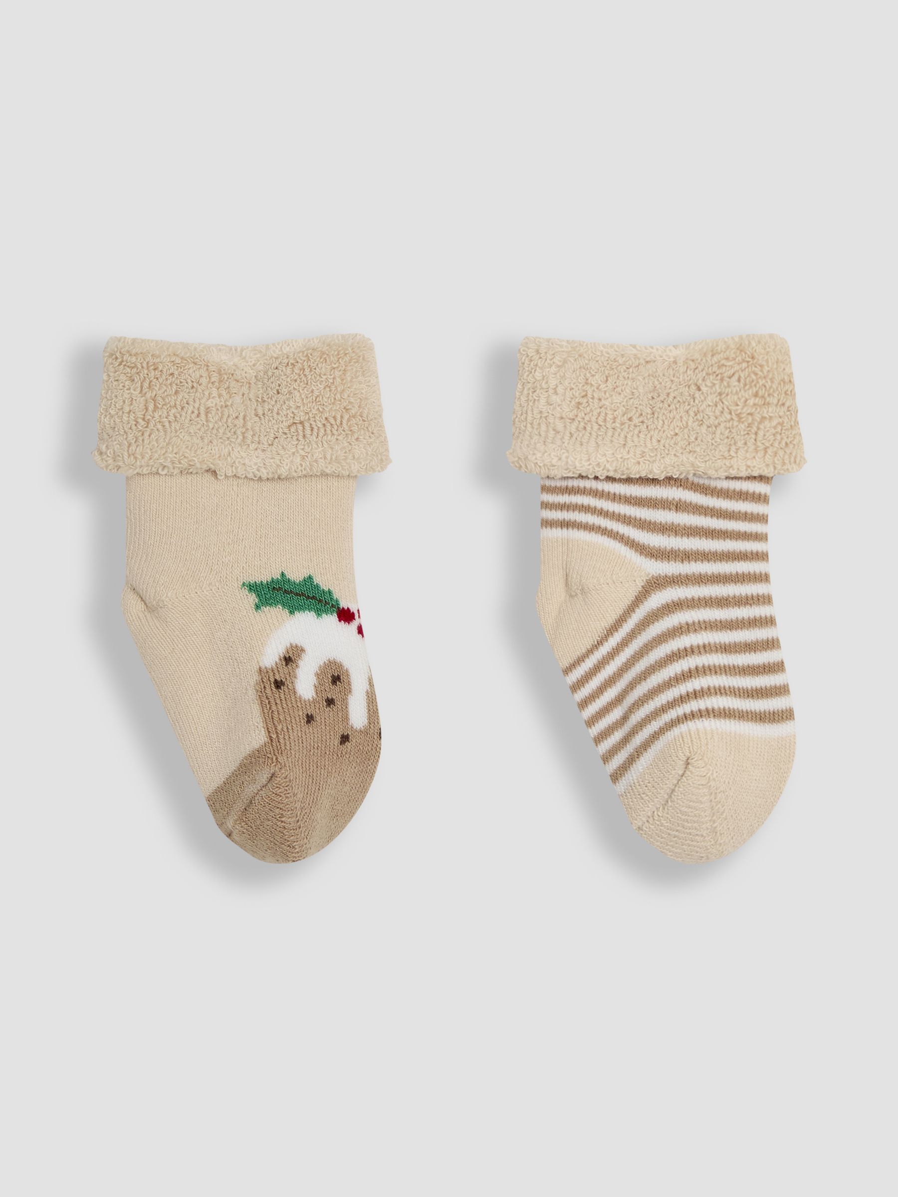 Natural Christmas Socks 2 Pack
