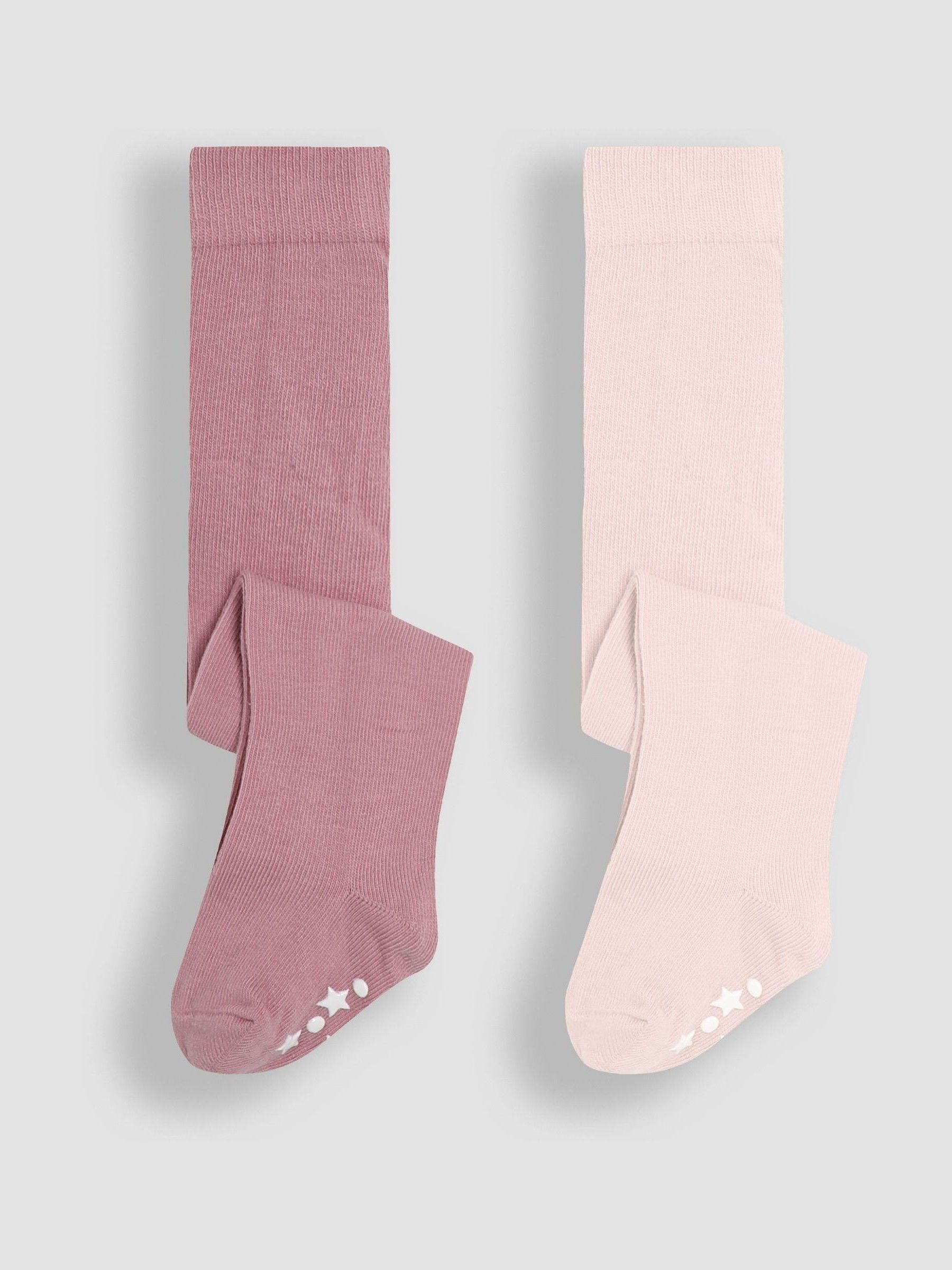Pink Cotton Rich Tights 2 Pack