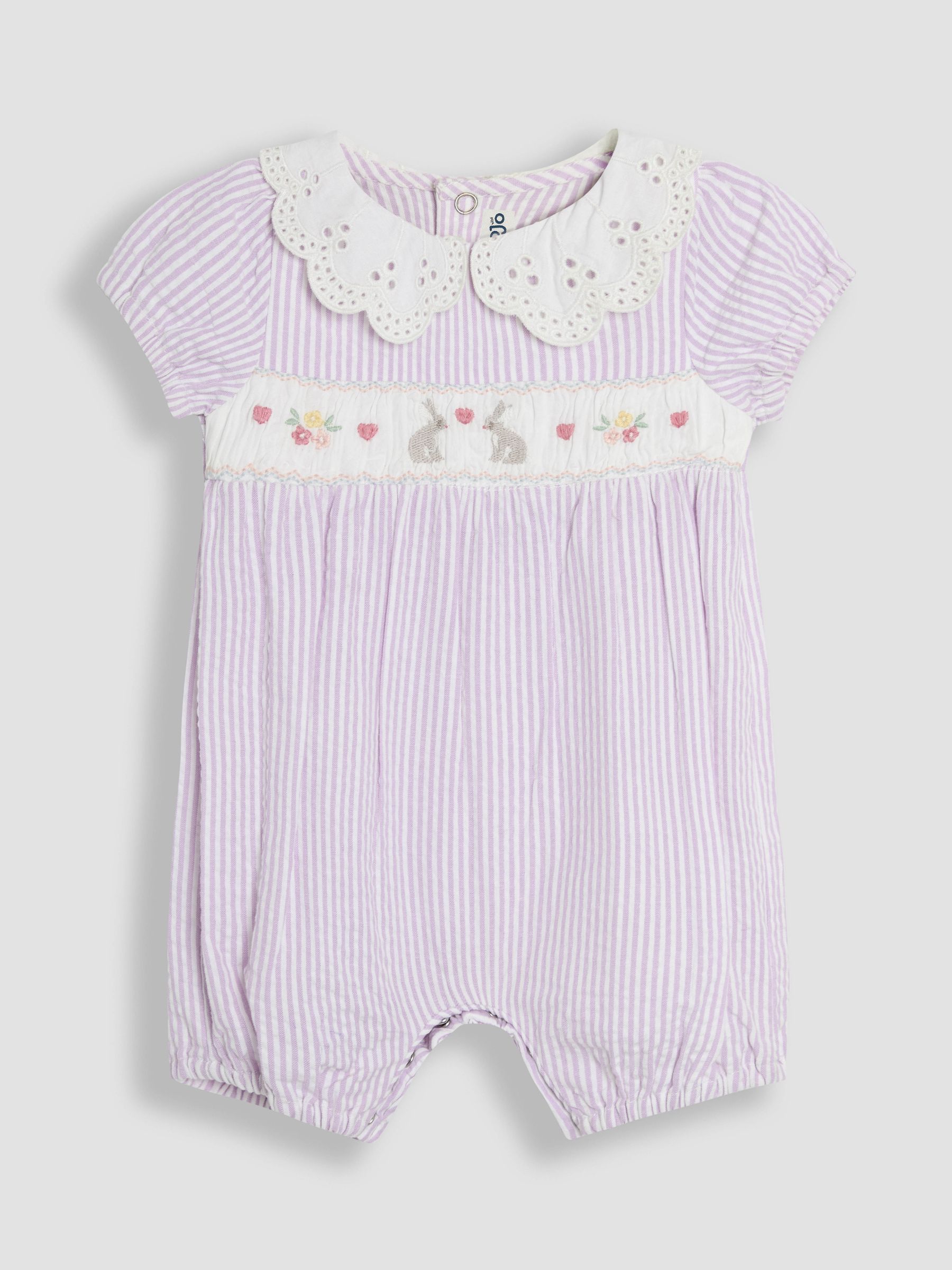 Yellow Duck Embroidered Smocked Pretty Romper