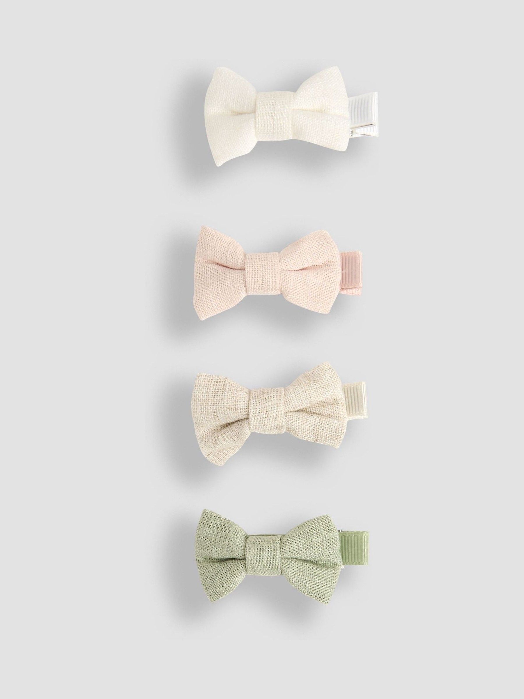 Pastel Bow Clips 4 Pack