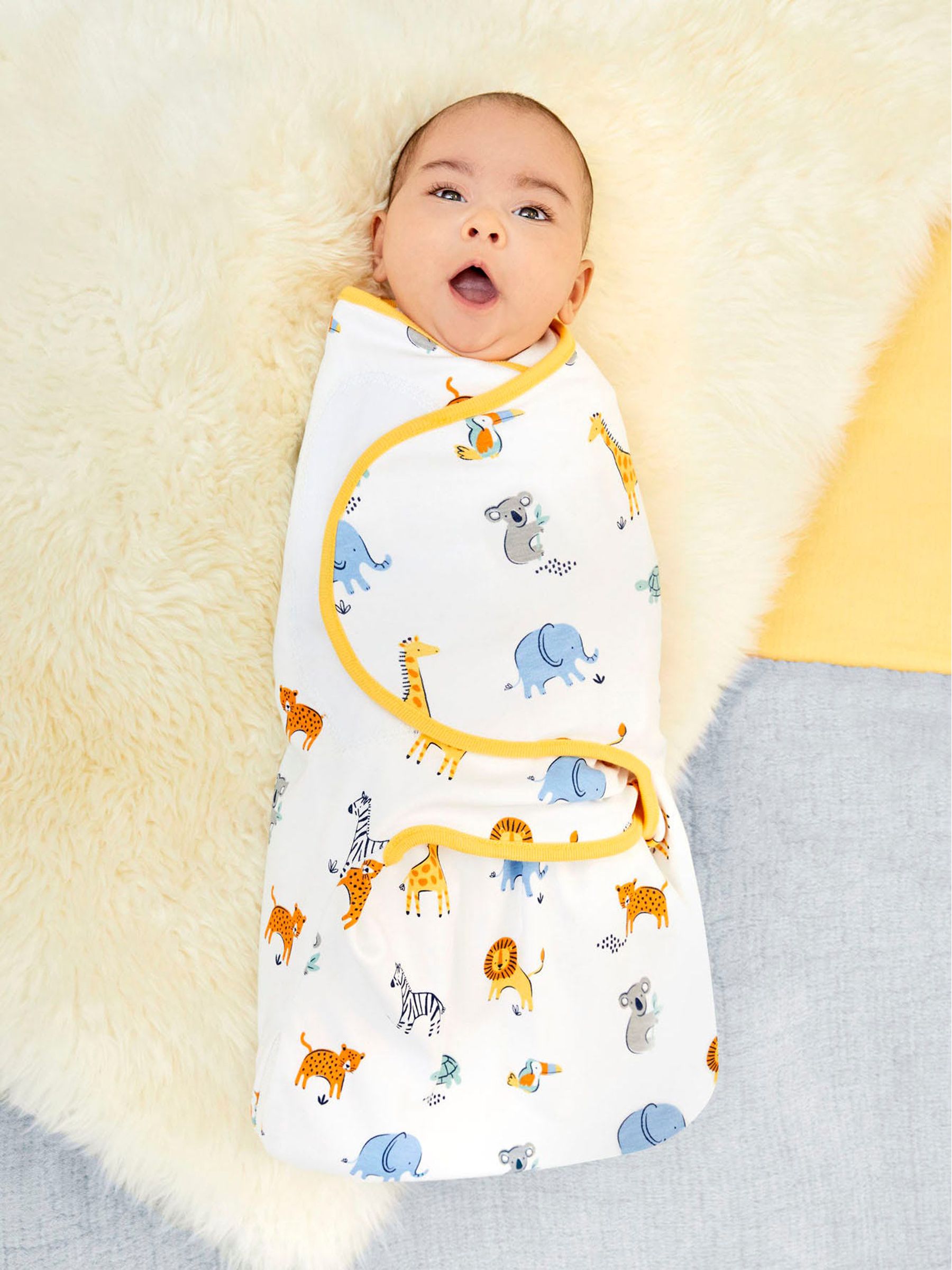 Baby Safari Swaddle with Zip