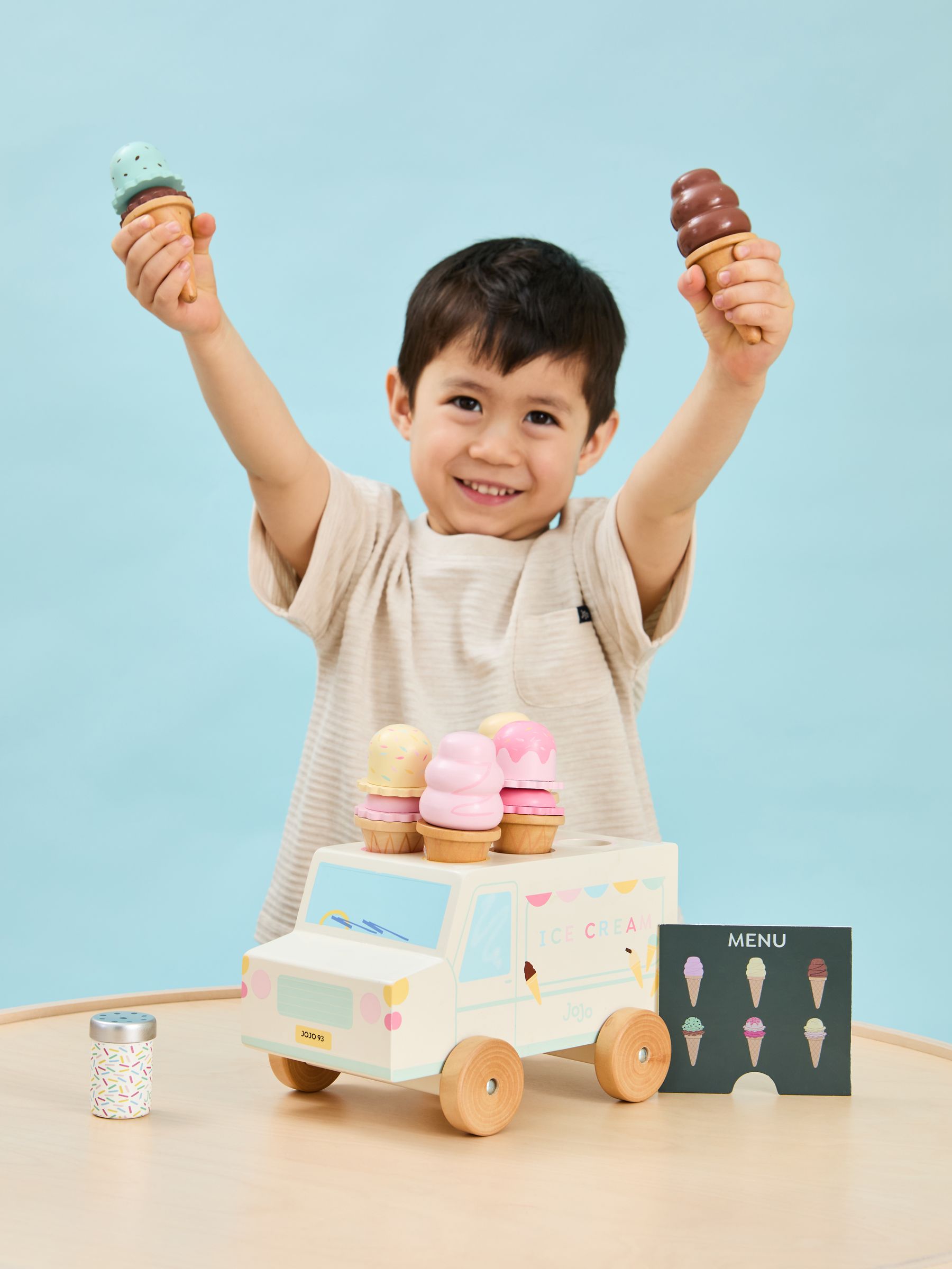Wooden Ice Cream Van Playset