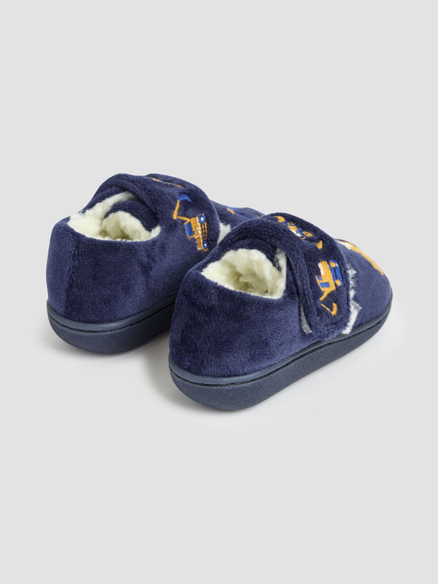 Navy Construction Slipper Shoes
