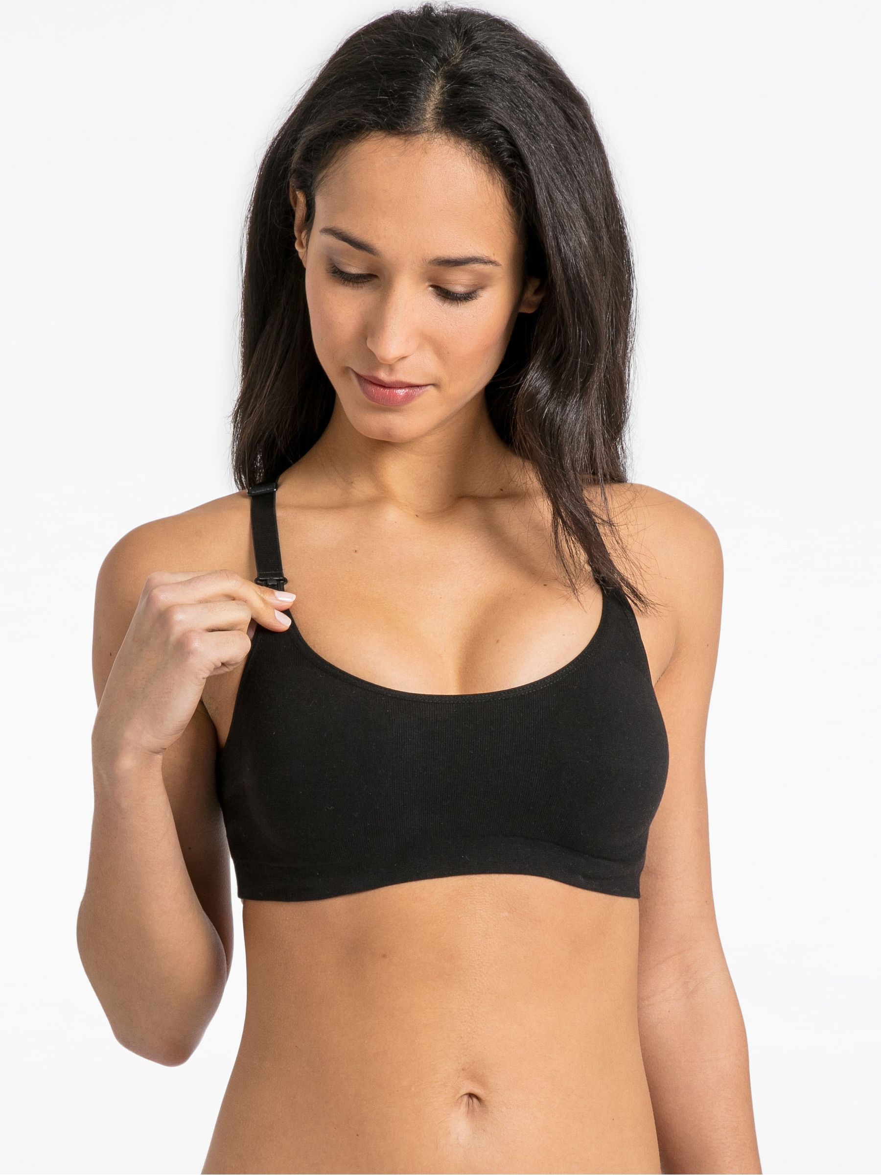 White Cotton Rich Seamless Maternity & Nursing Bra