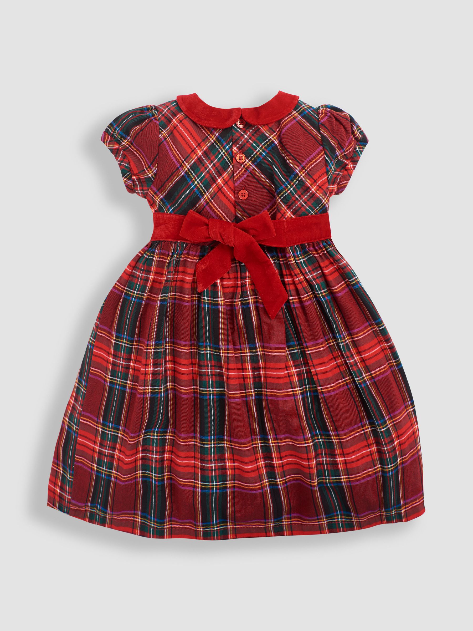 Classic Red Tartan Party Dress
