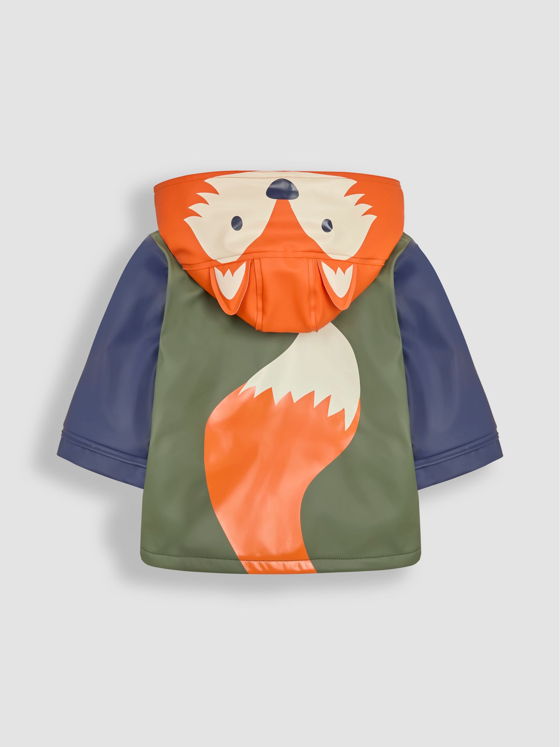 Khaki Fox Applique Pocket Cosy Waterproof Jacket