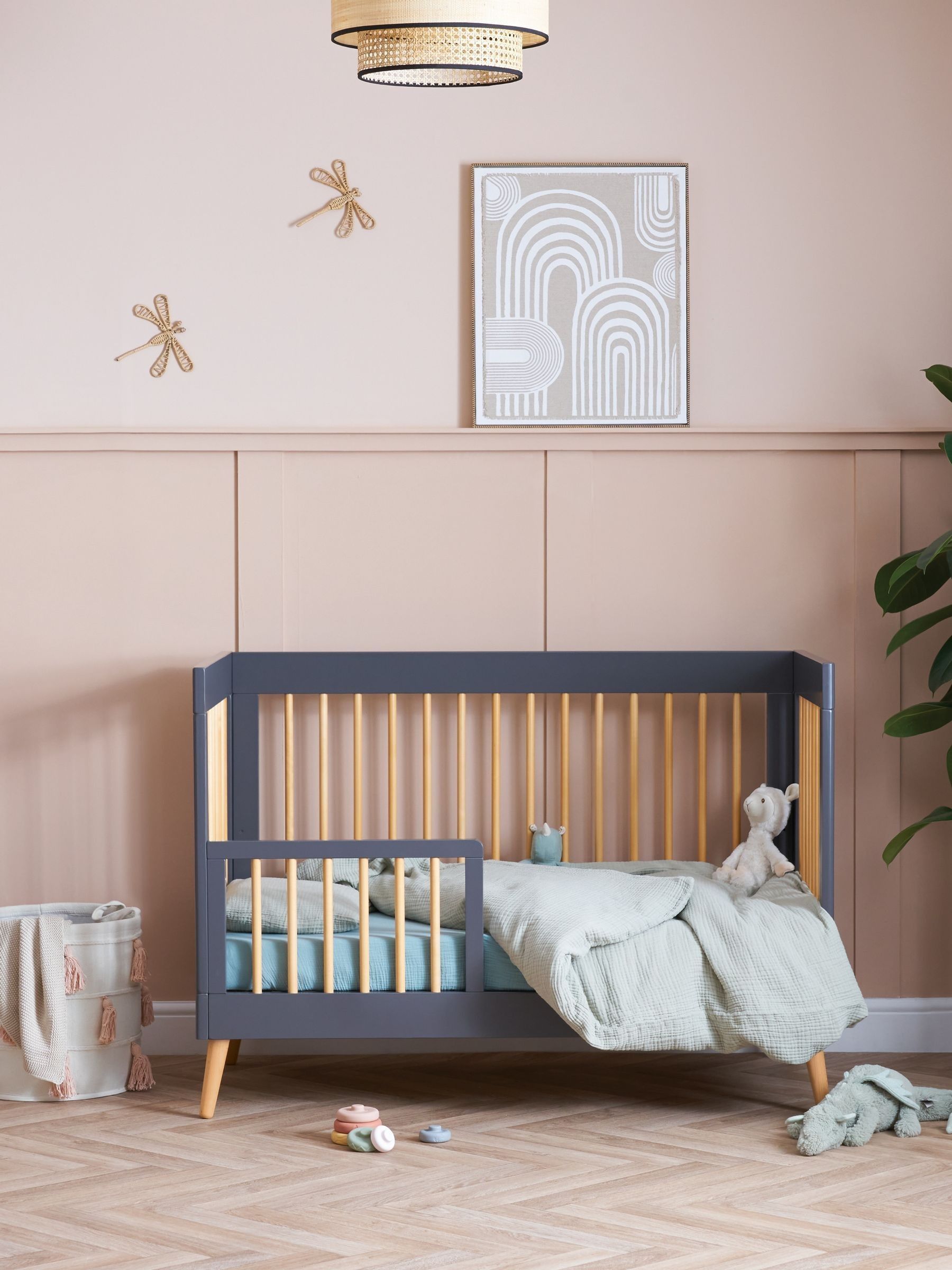 Obaby Grey Small Maya Cot Bed