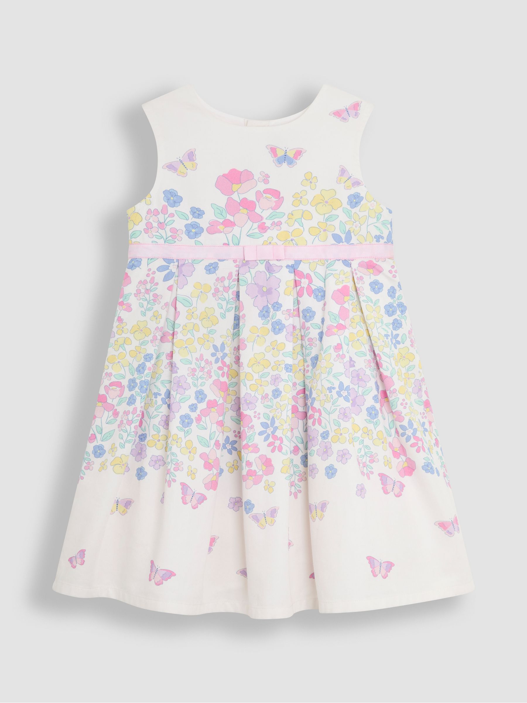 Pink Butterfly Pretty Pleated Party Dress