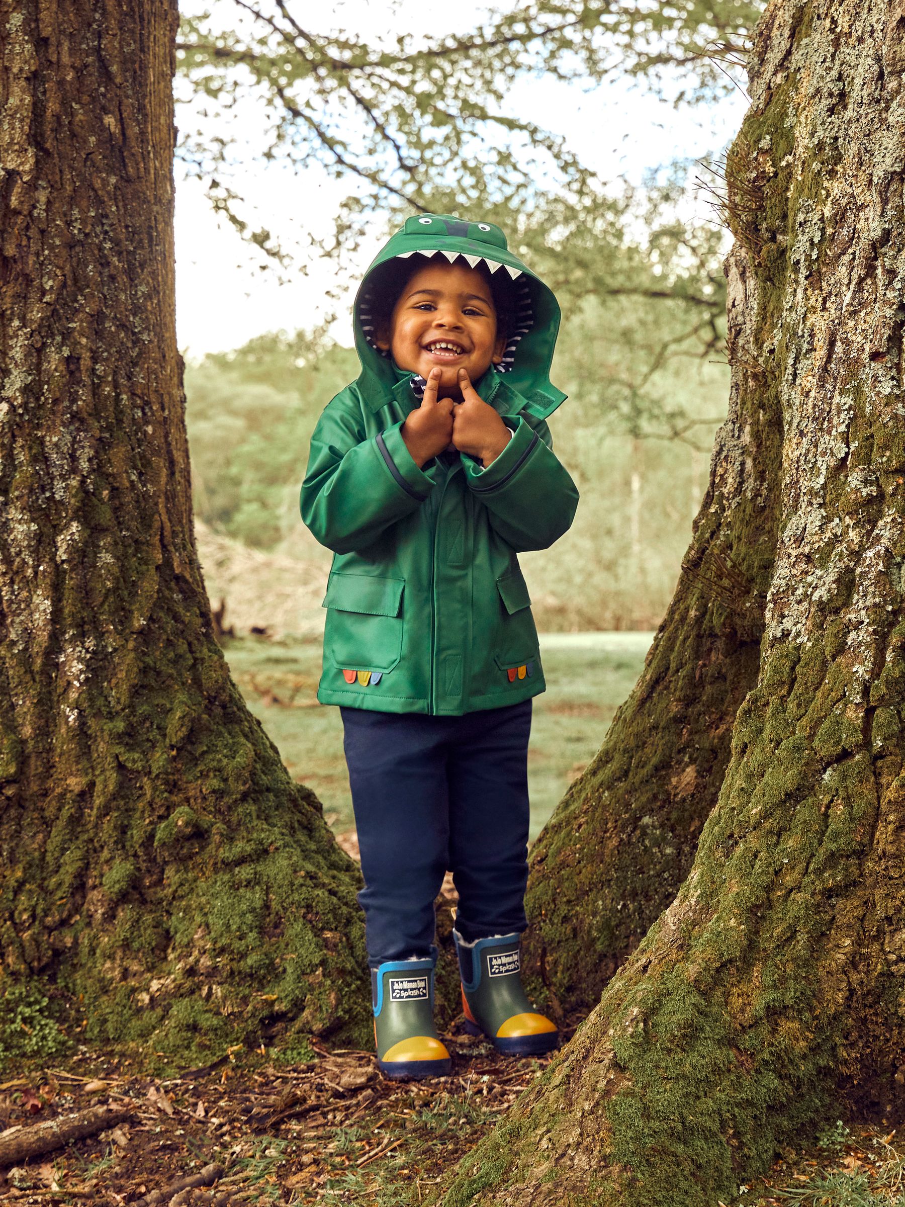 Khaki Green Cosy Lined Colour Block Wellies