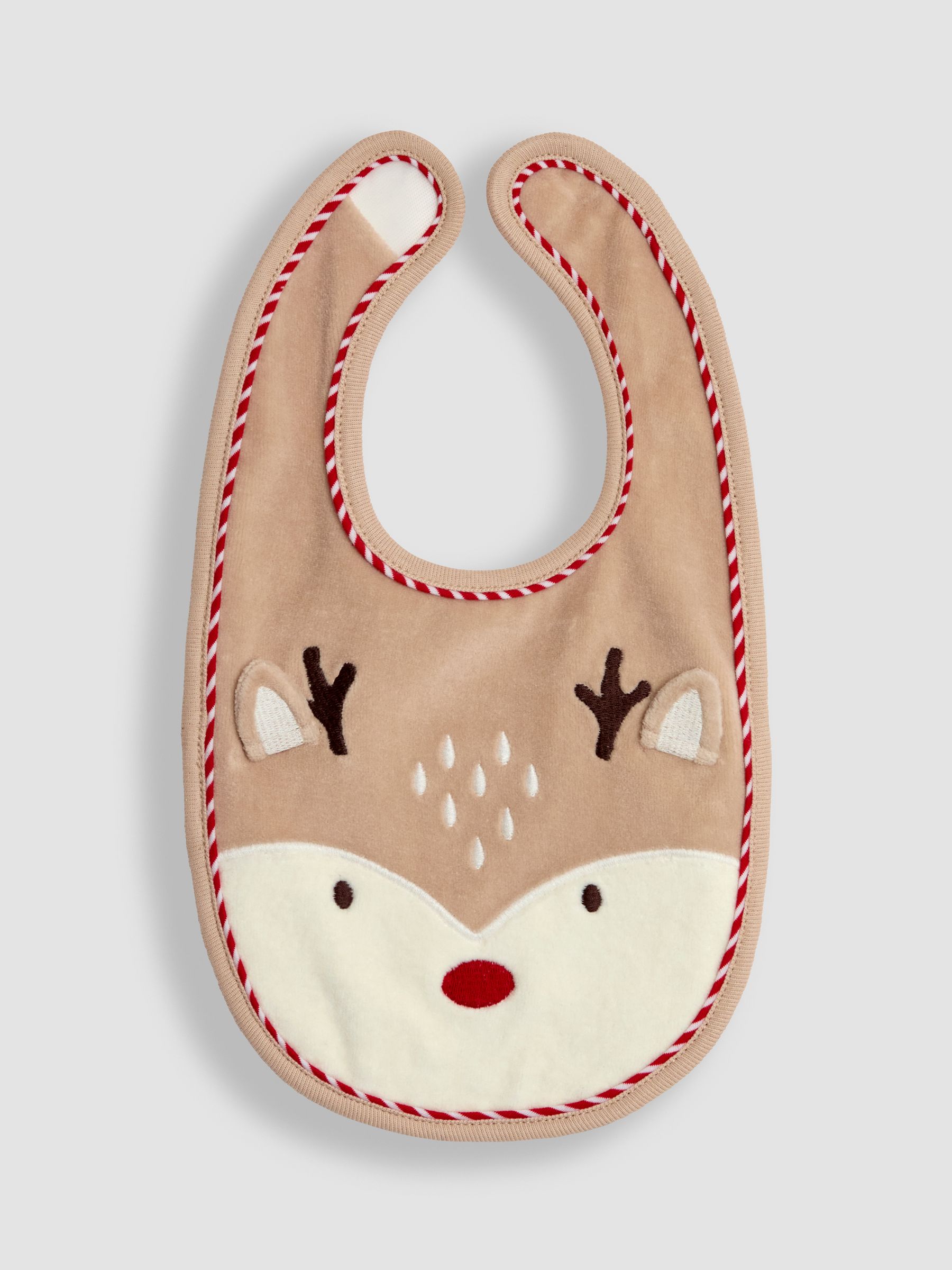 Brown Reindeer Bib