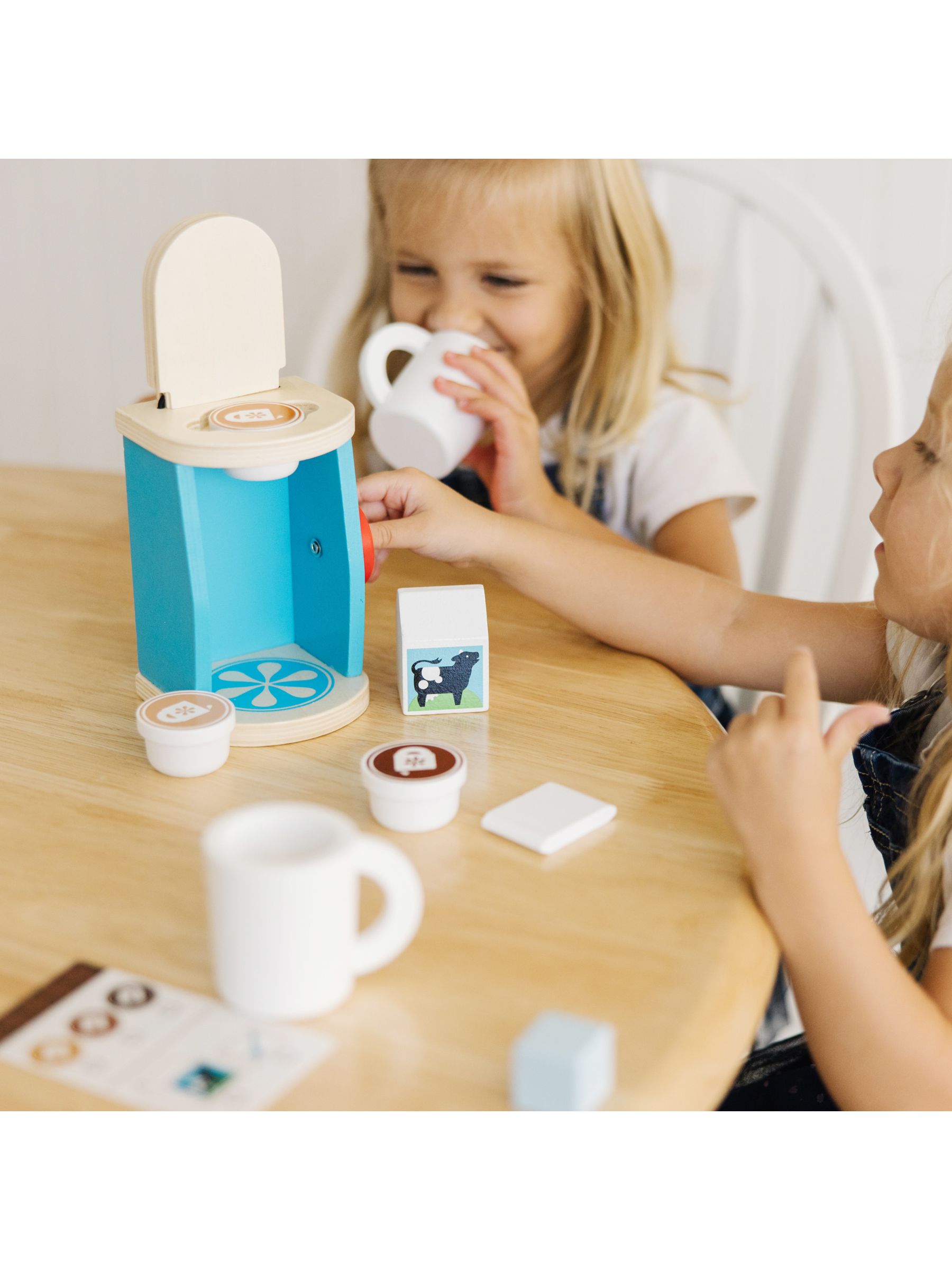 Melissa & Doug Natural Wooden Brew And Serve Coffee Set