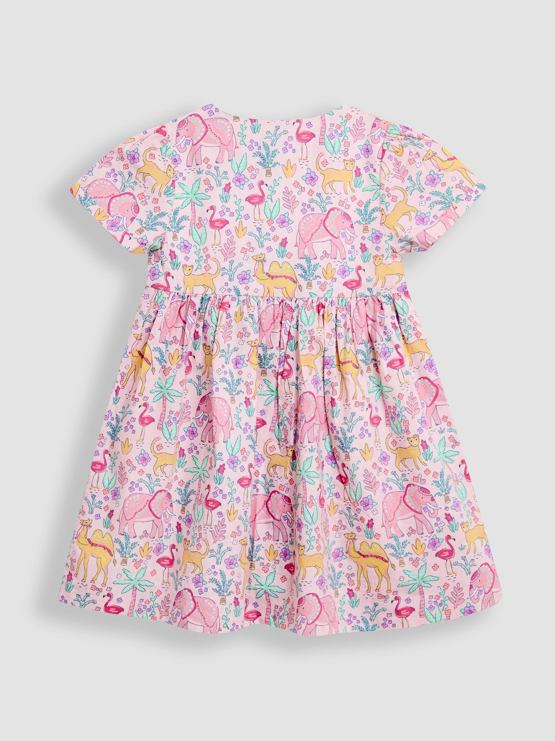 Coral Pink Button Through 100% Cotton Dress