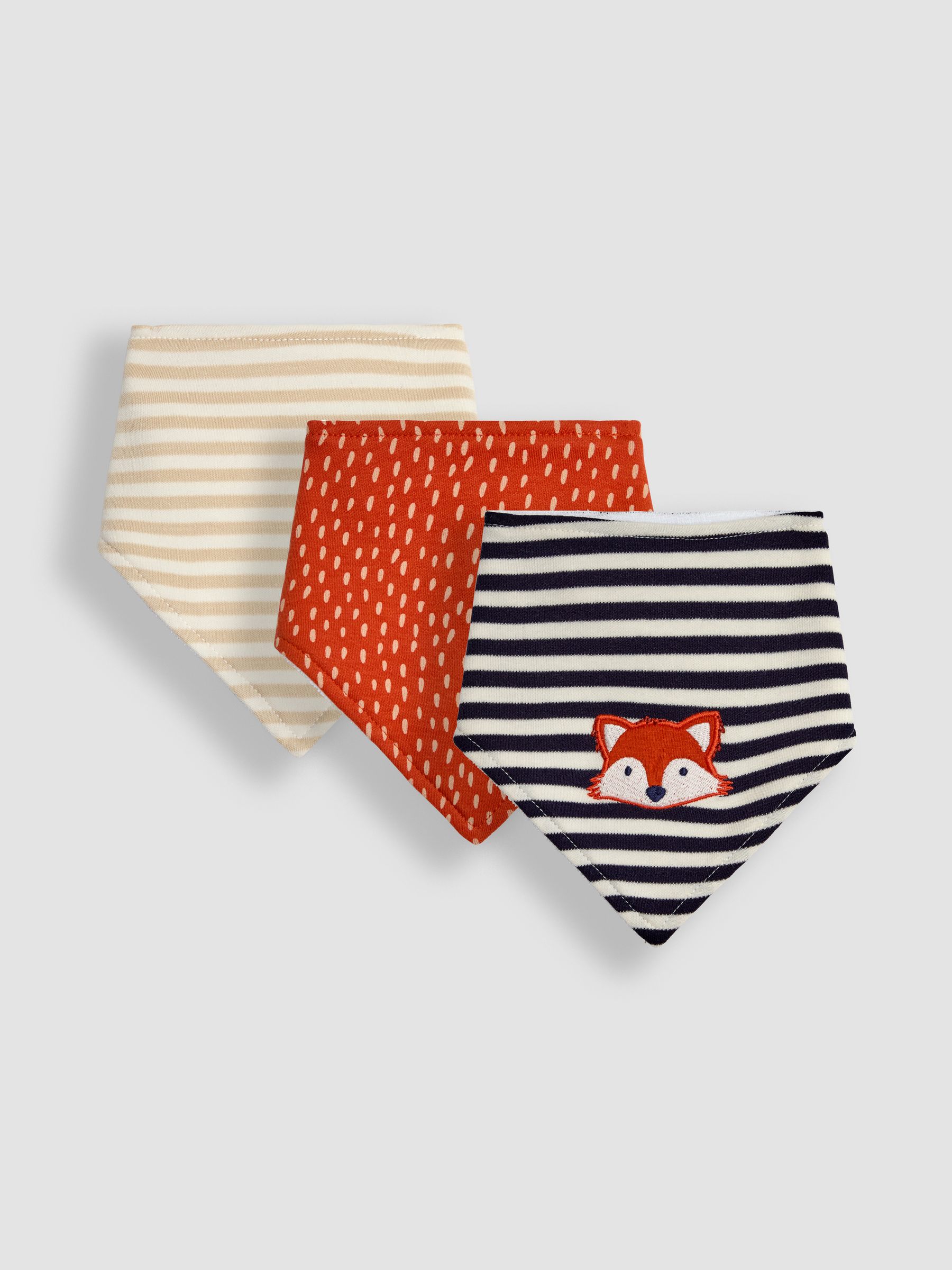 Navy Fox Dribble Bibs 3 Pack