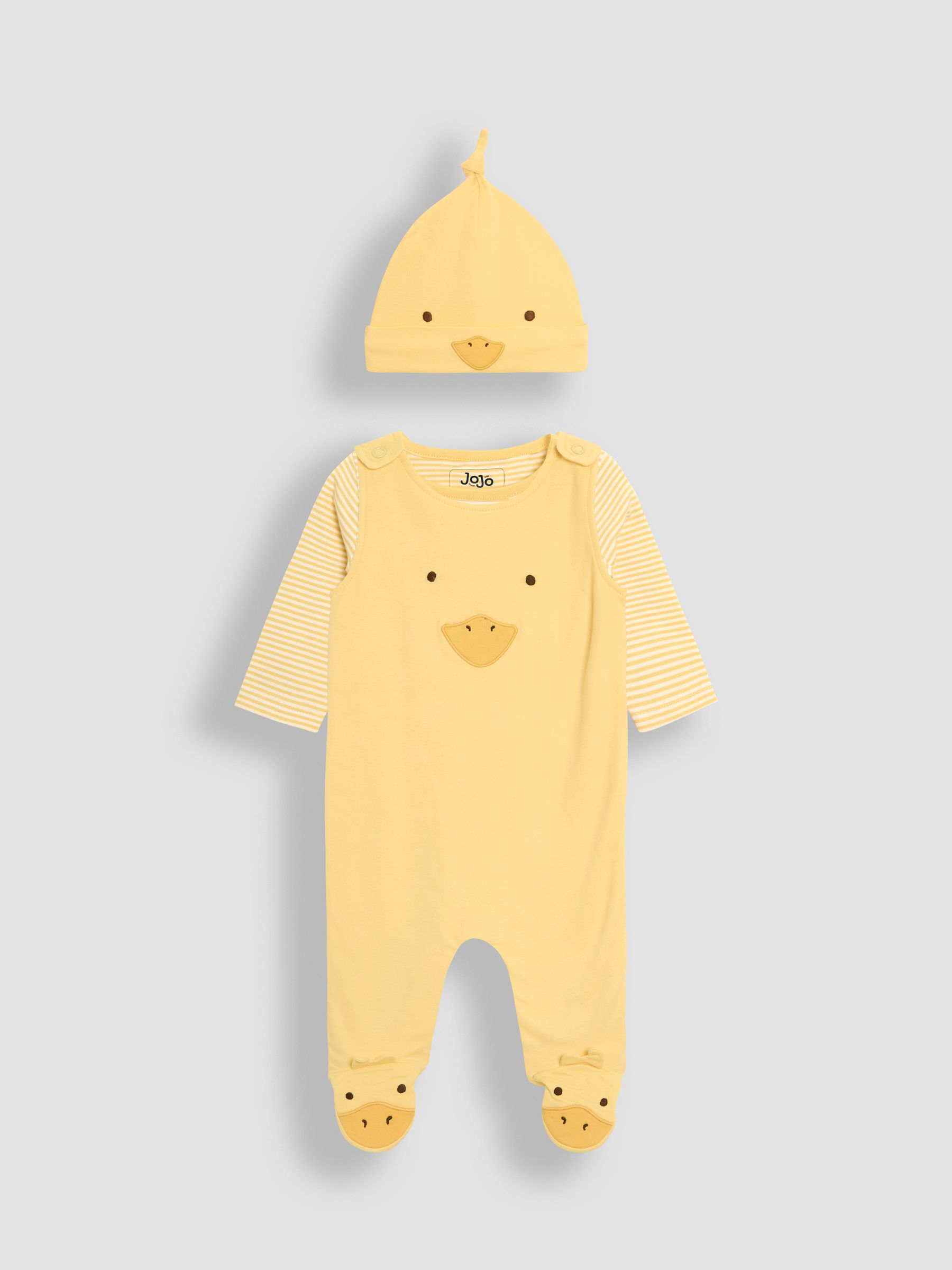 Yellow Footed Dungarees Set 3 Piece
