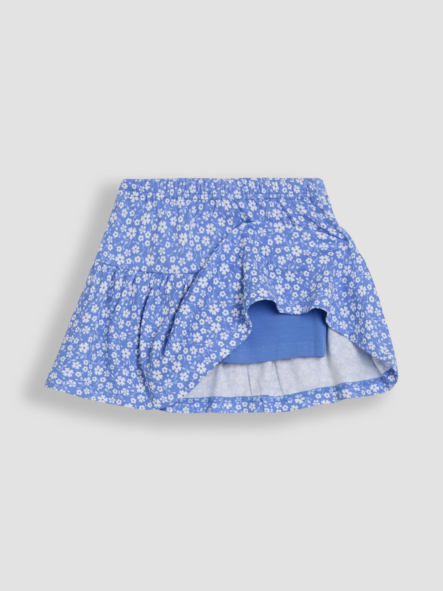 Pink Cherry Ditsy Floral Print Printed 100% Cotton Skort