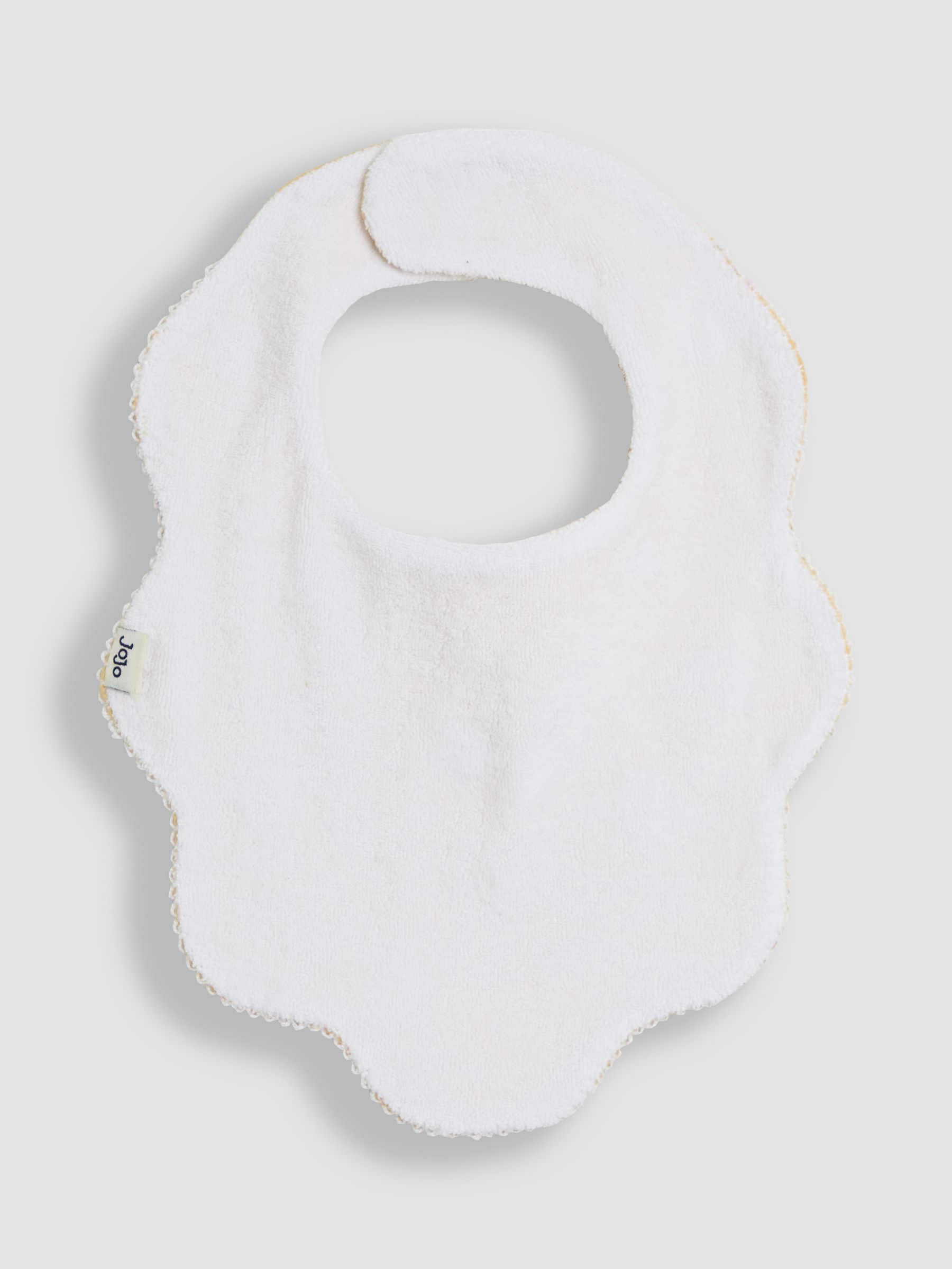 Yellow 100% Cotton Scalloped Bib