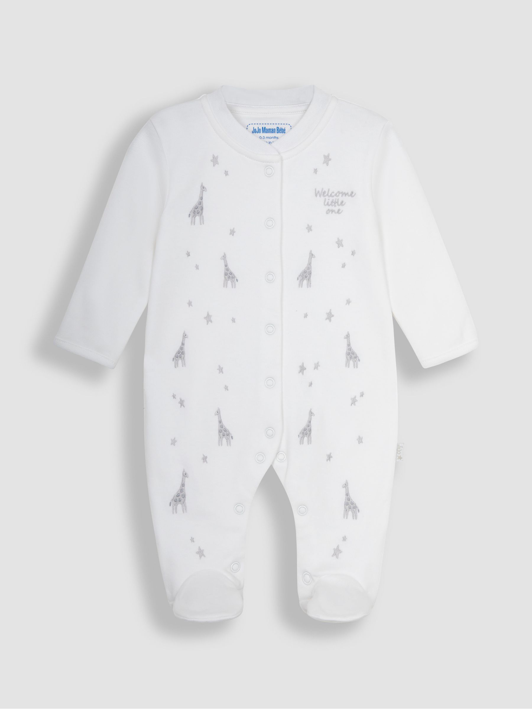 2-Piece Welcome Little One Sleepsuit & Jacket Set in Grey
