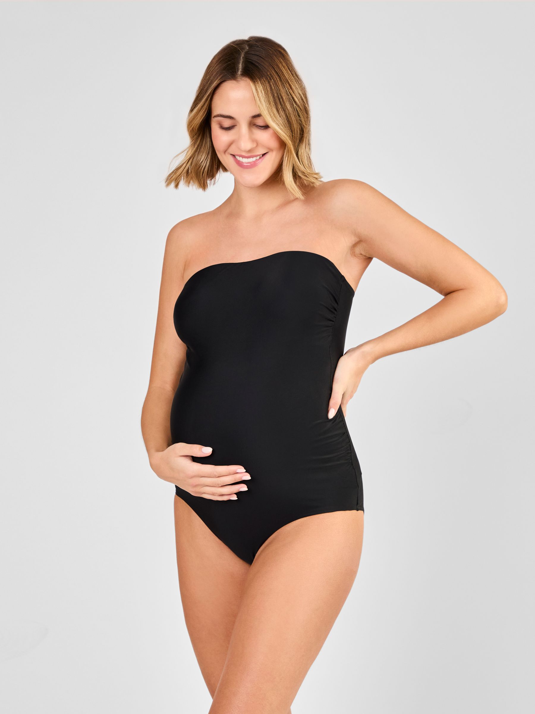 Black Maternity Bandeau Swimsuit