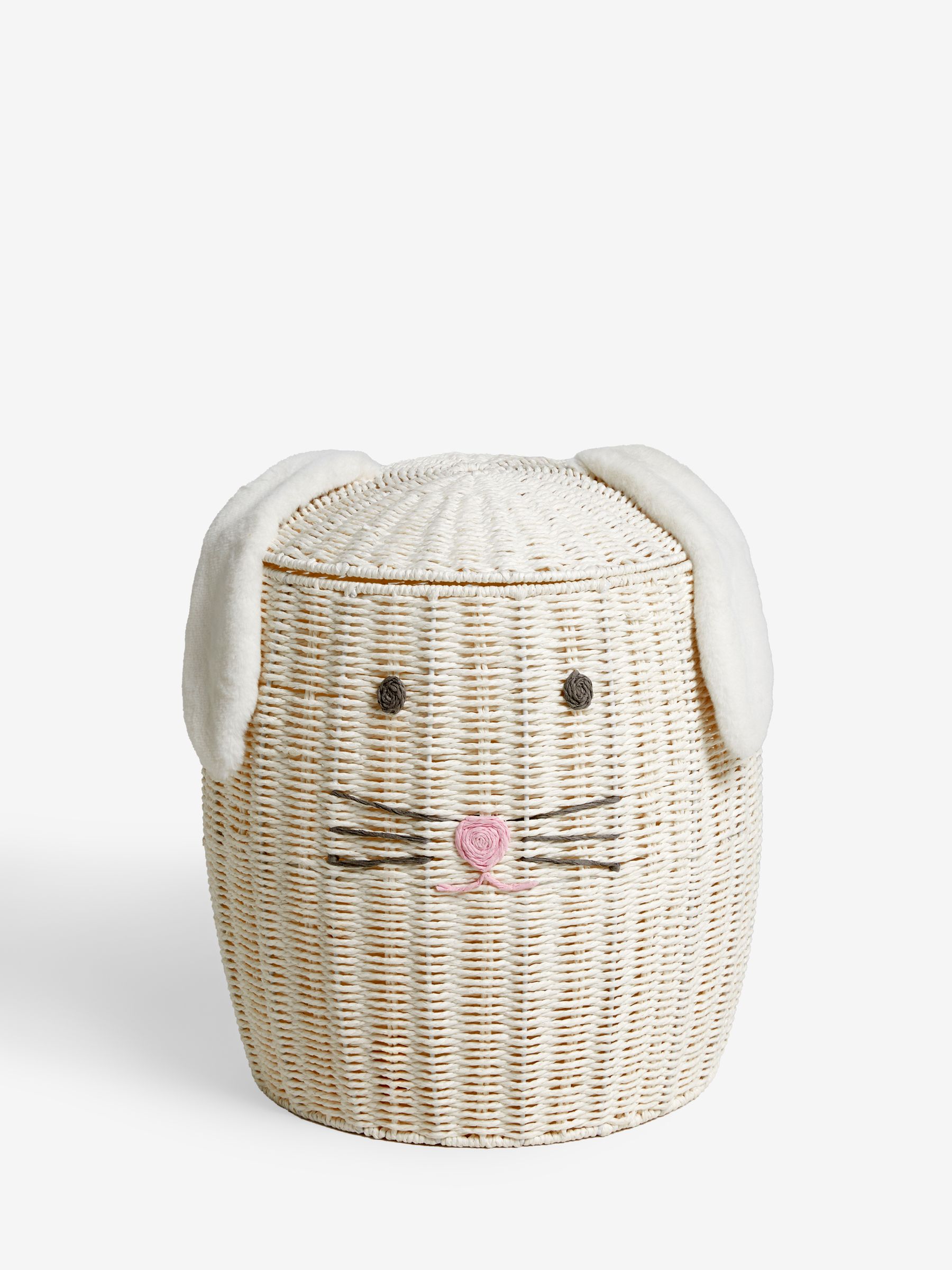 Betsy Bunny Woven Laundry Basket