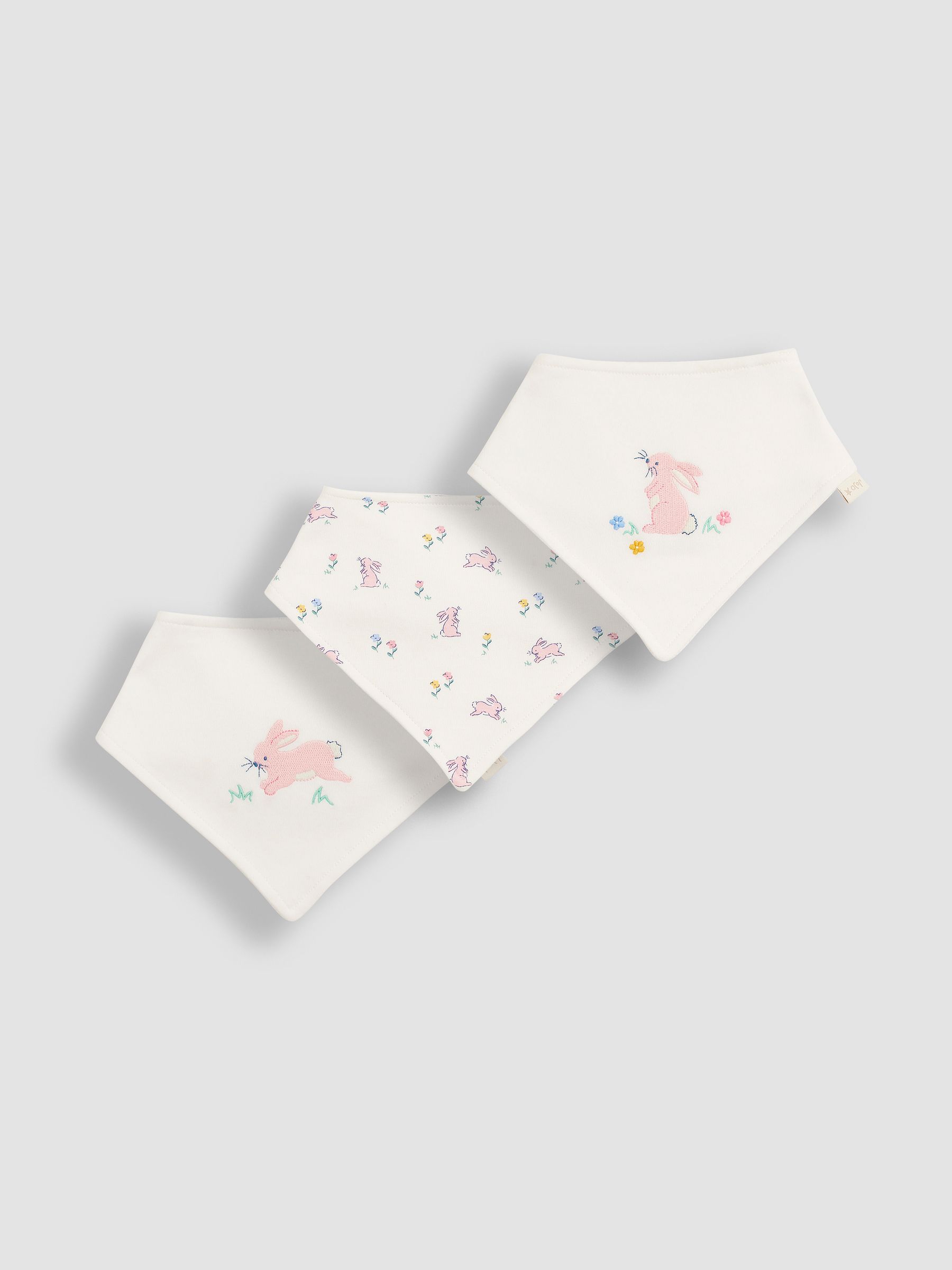 White/Blue Lemon 3-Pack Cotton Baby Dribble Bibs