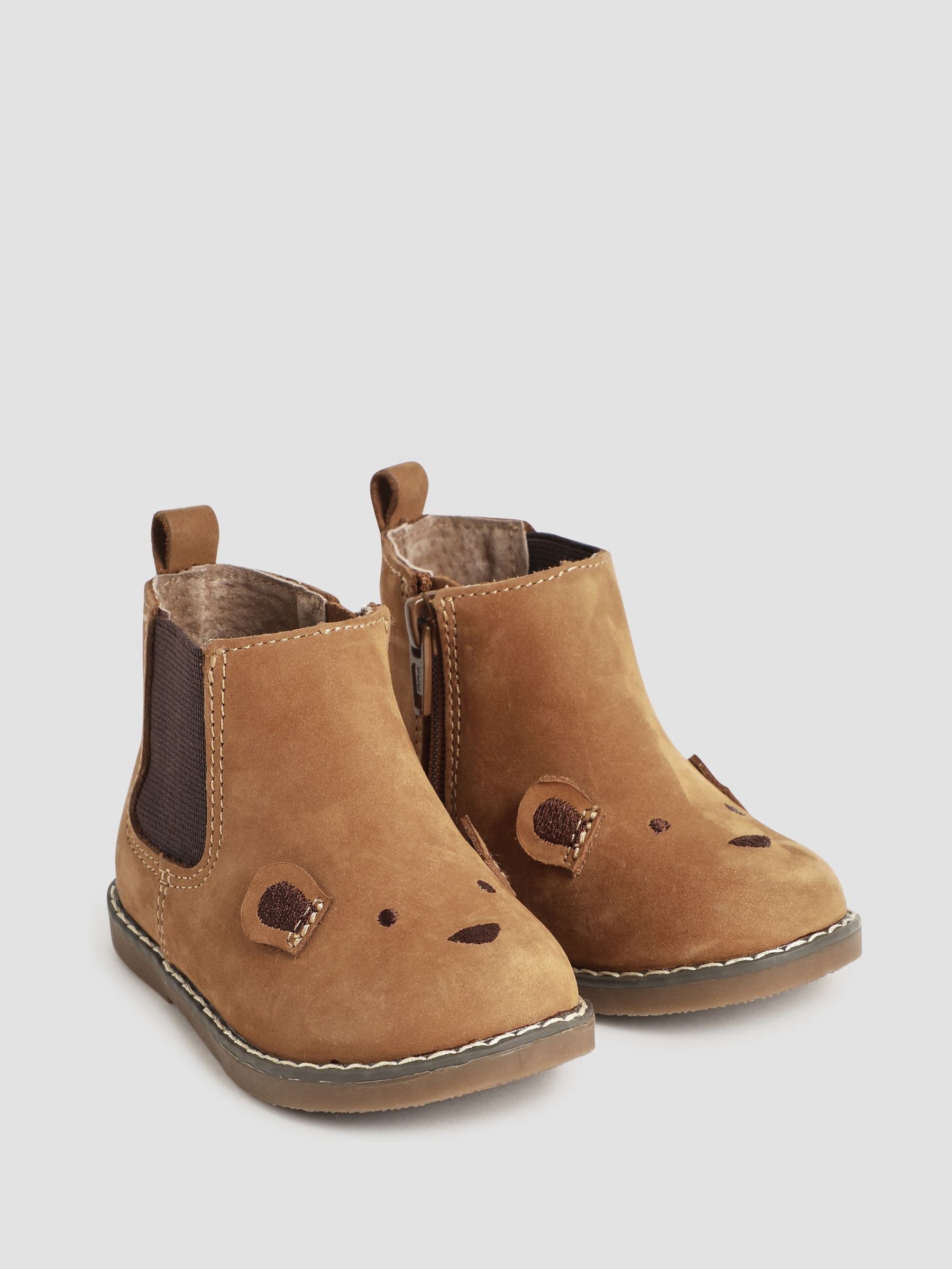Brown Bear Leather Boots